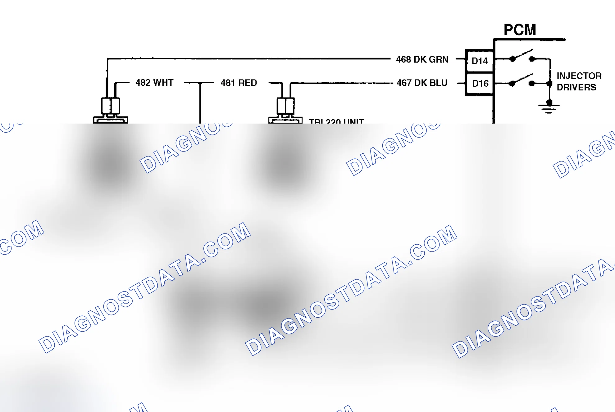 Scheme 216: Code 42 Schematic ("C" & "K" Series 5.7L M/T) Ignition Control