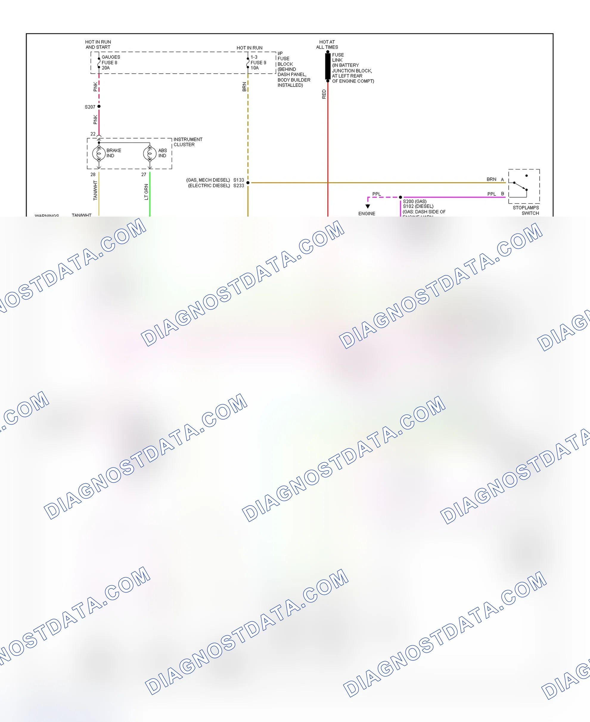 Scheme 15: 4WAL Brake System Wiring Diagram (1999 "P" Series - Commercial)
