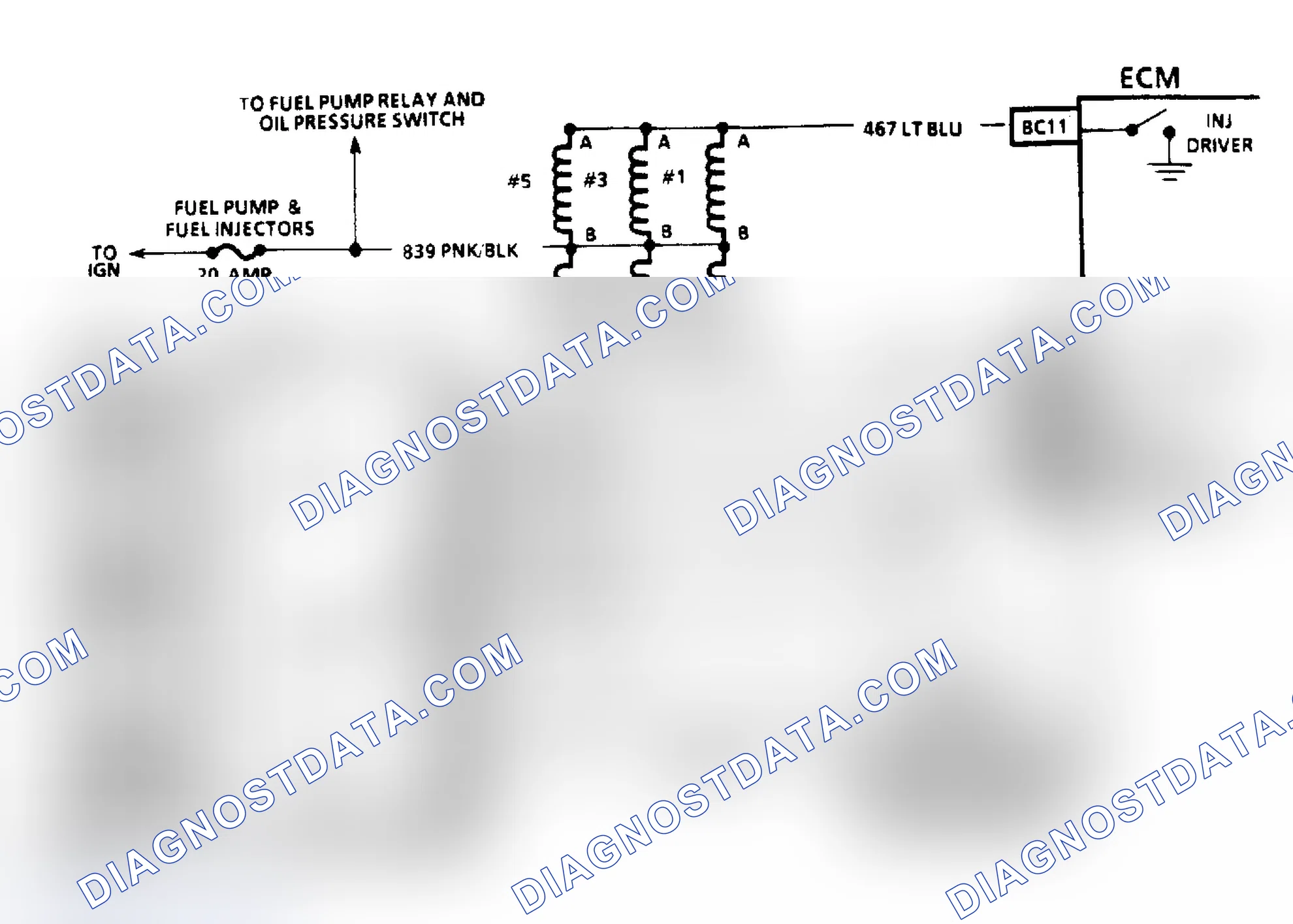 Scheme 254: Chart C4H1 Schematic, C3I Misfire At Idle (3.3L "N" Body)