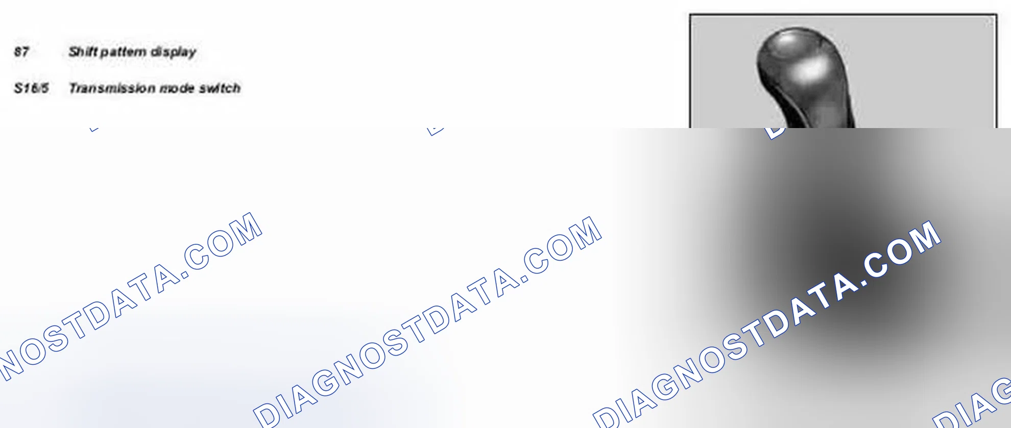Scheme 51: Identifying Shift Pattern Display And Transmission Mode Switch - Illustrated On Model 230.474