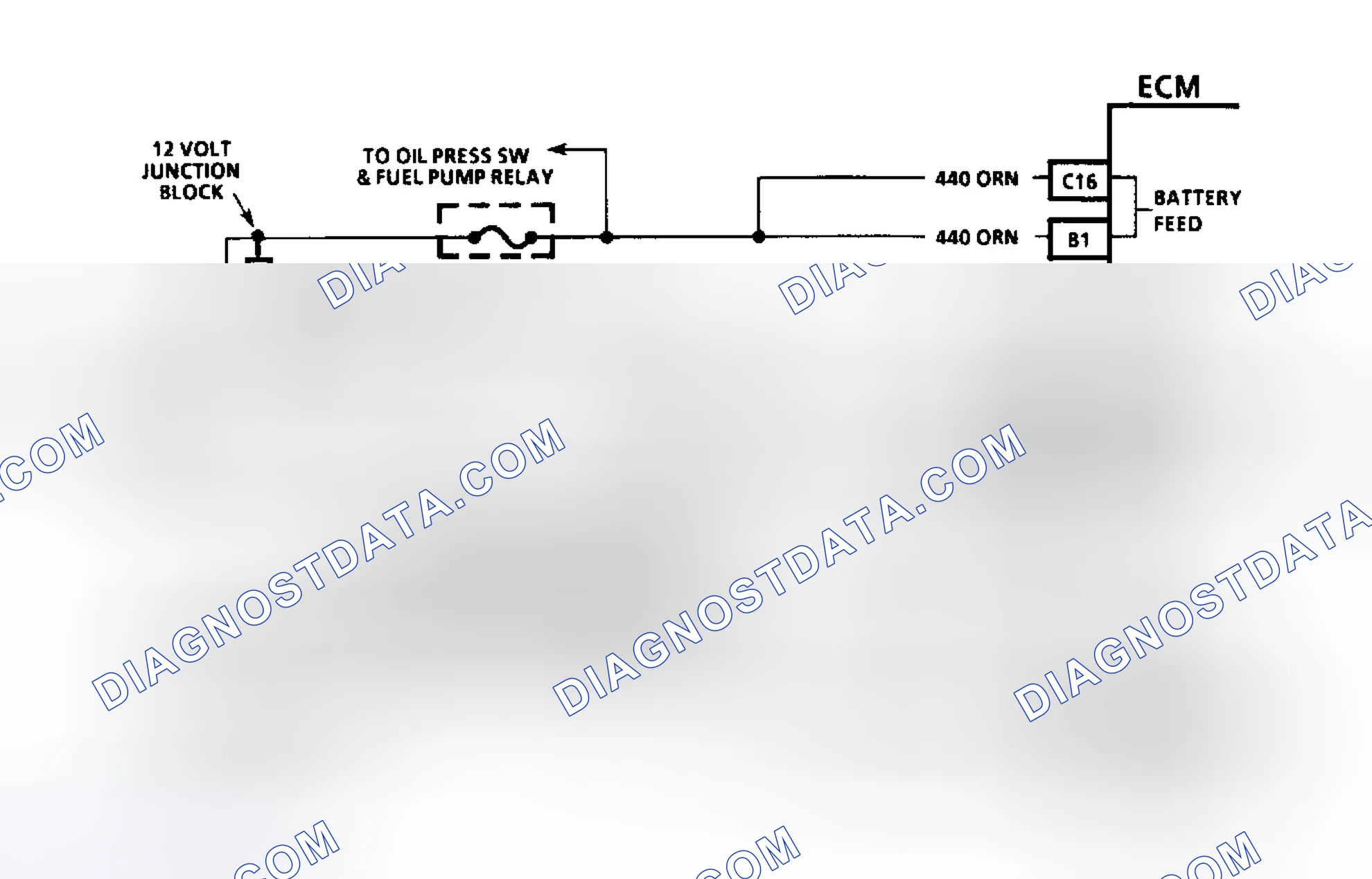 Scheme 2: Fuel Injection Diagnostic Circuit Schematic (Except 4.3L Turbo & Models With 4L80-E Transmission)
