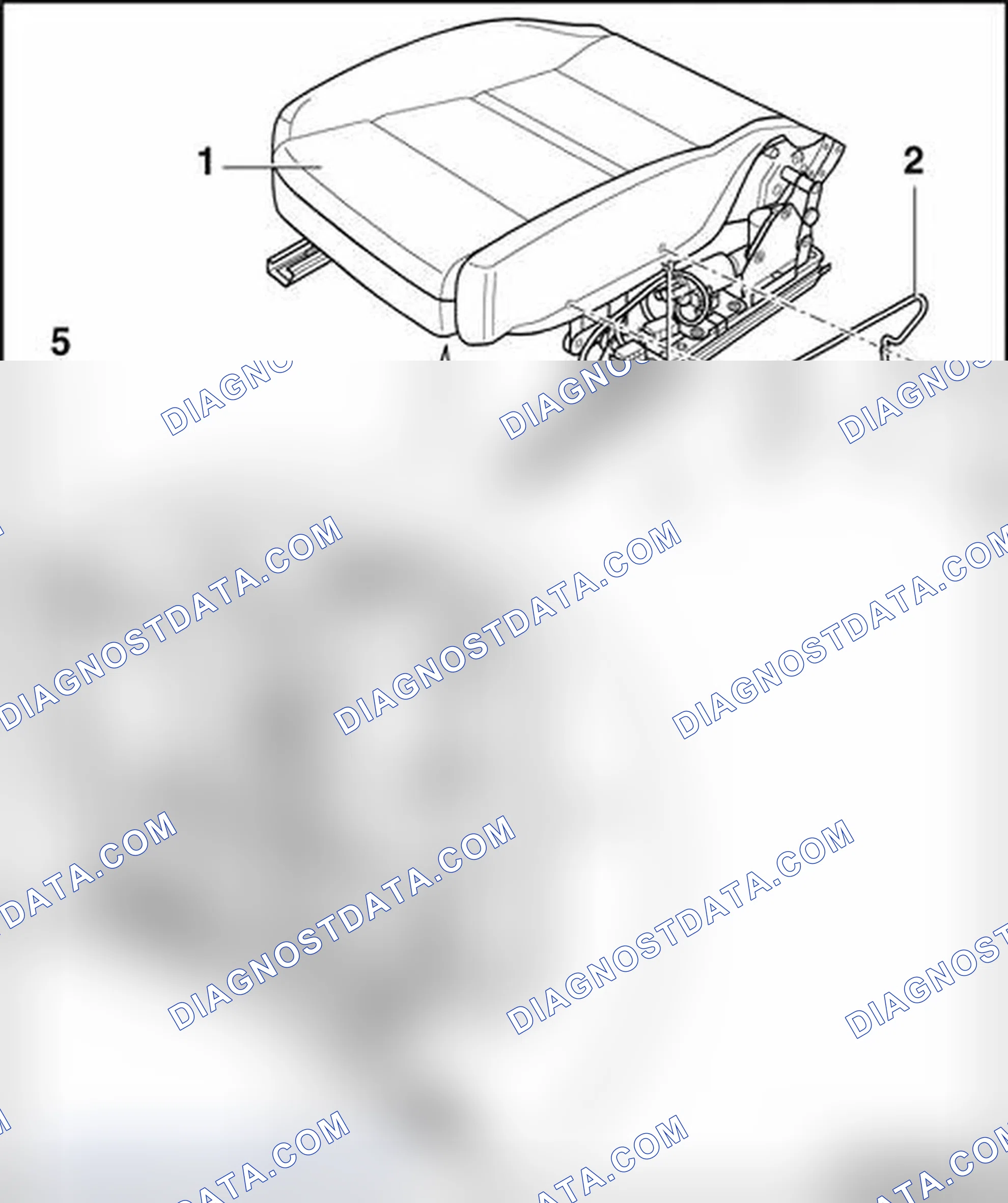 Scheme 261: Detaching cover and padding from seat pan