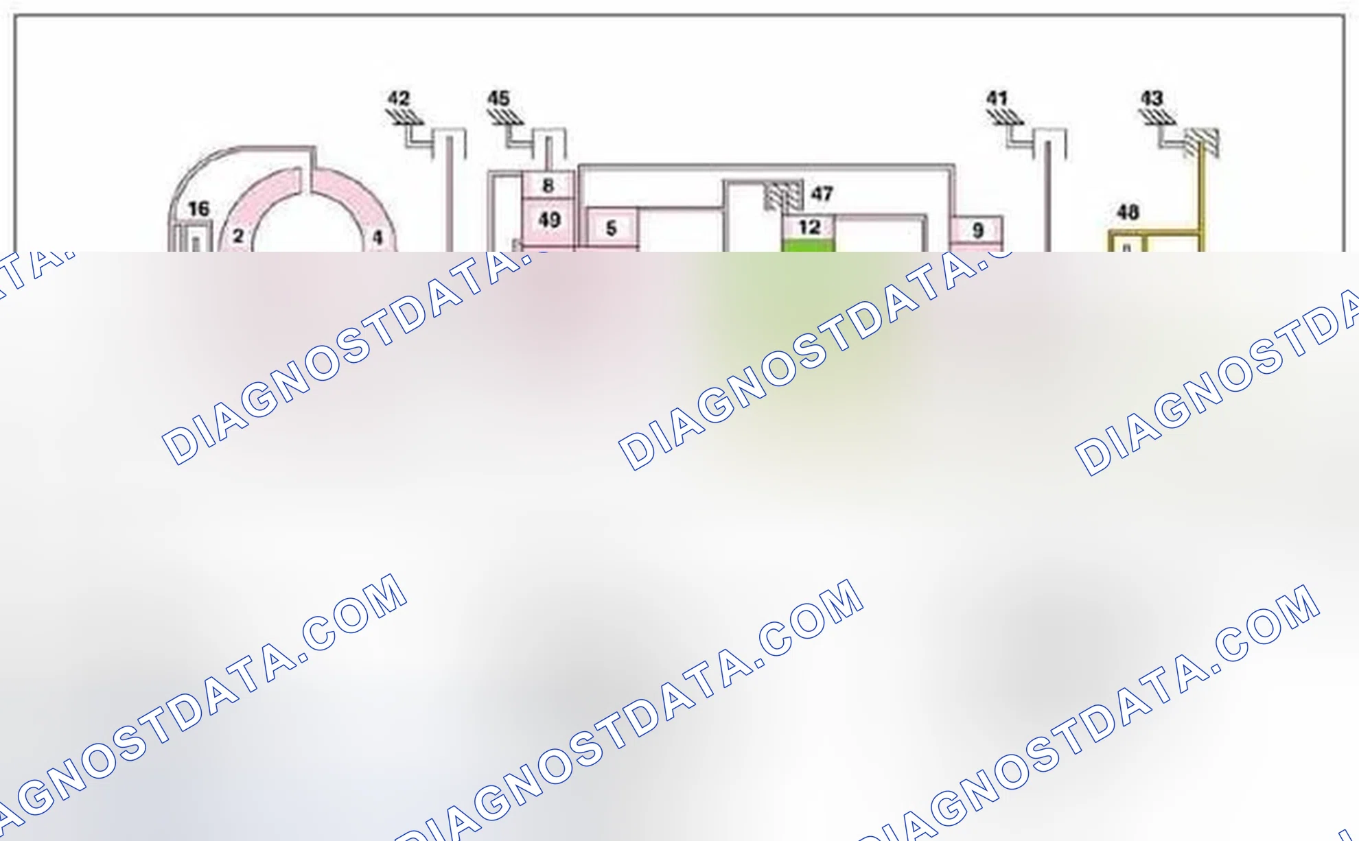 Scheme 240: Power flow in 4th gear, function - GF27.10-P-3014GZ