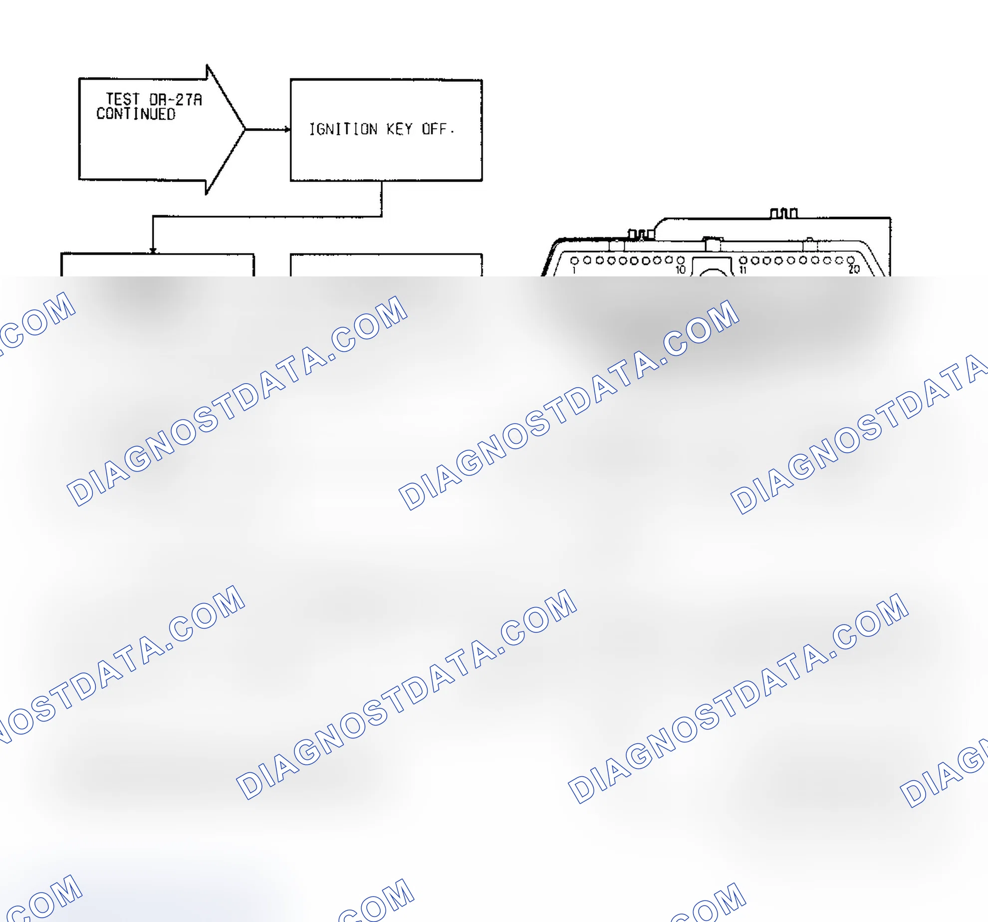 Scheme 144: Test DR-27A, Code 35: (2 of 2) Radiator Fan Relay Circuit