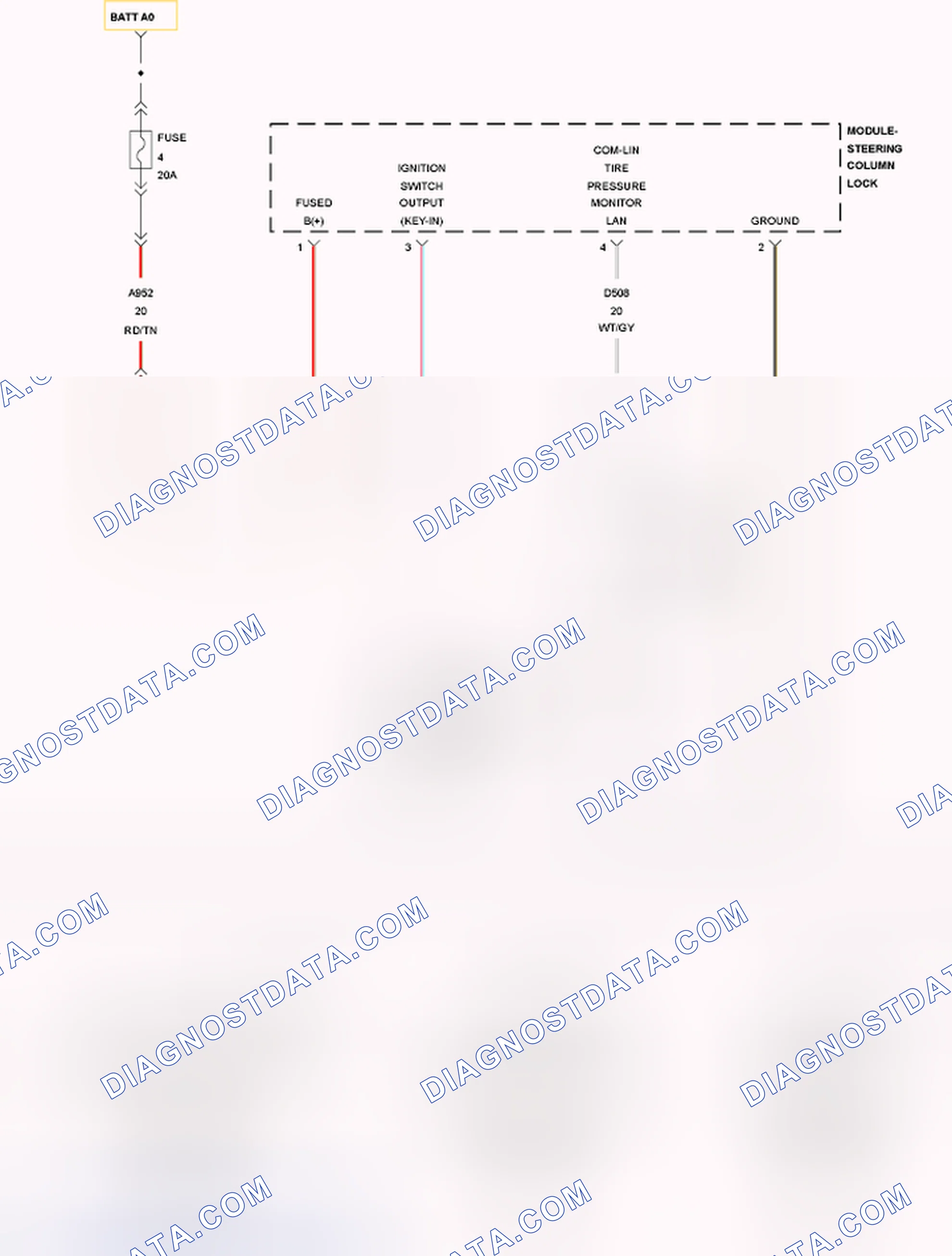 Scheme 24: B1A67-STEERING COLUMN LOCK MODULE BOLT CONTROL PERFORMANCE