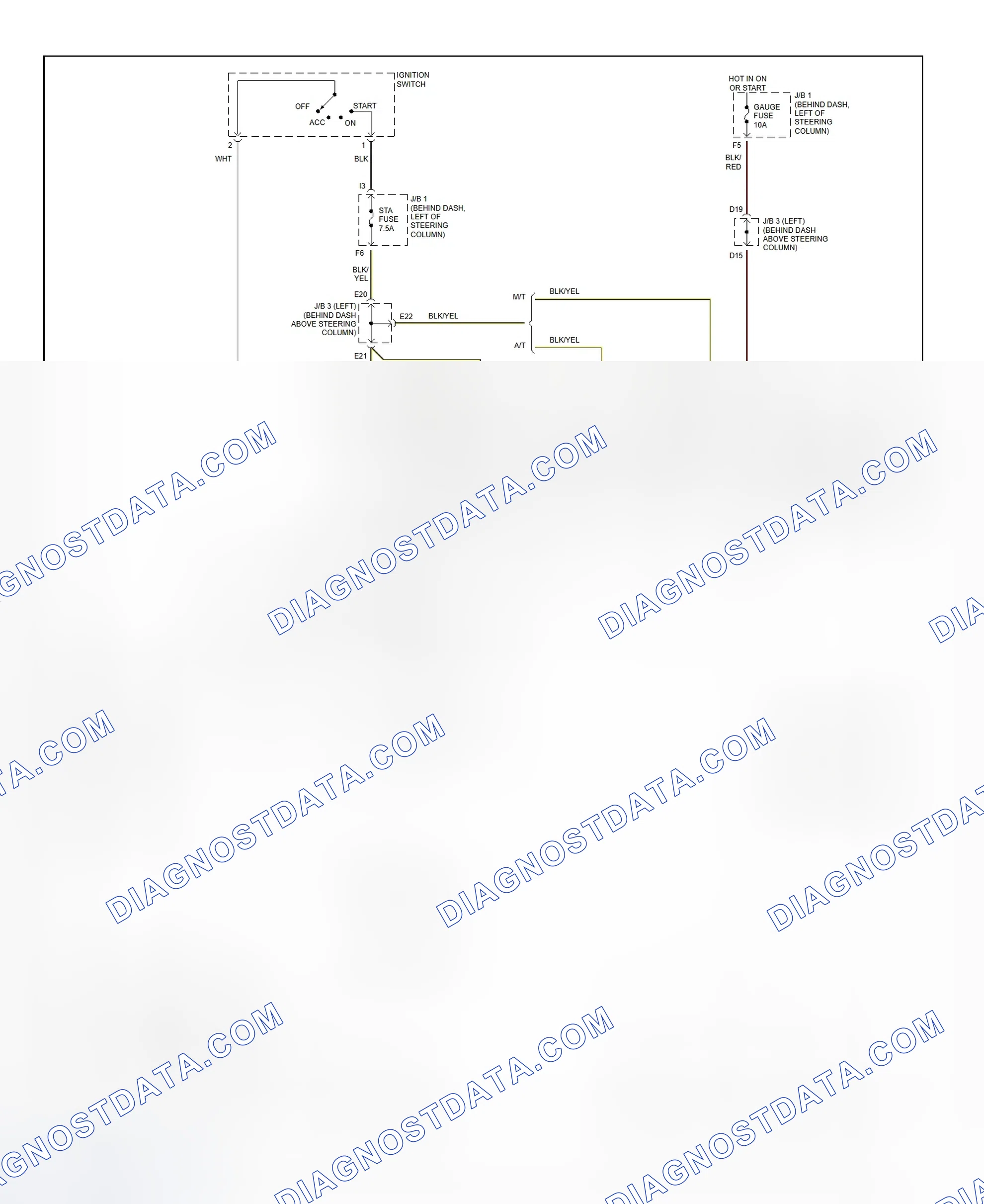 Fig. 33: Starting System Wiring Diagram (Tacoma)