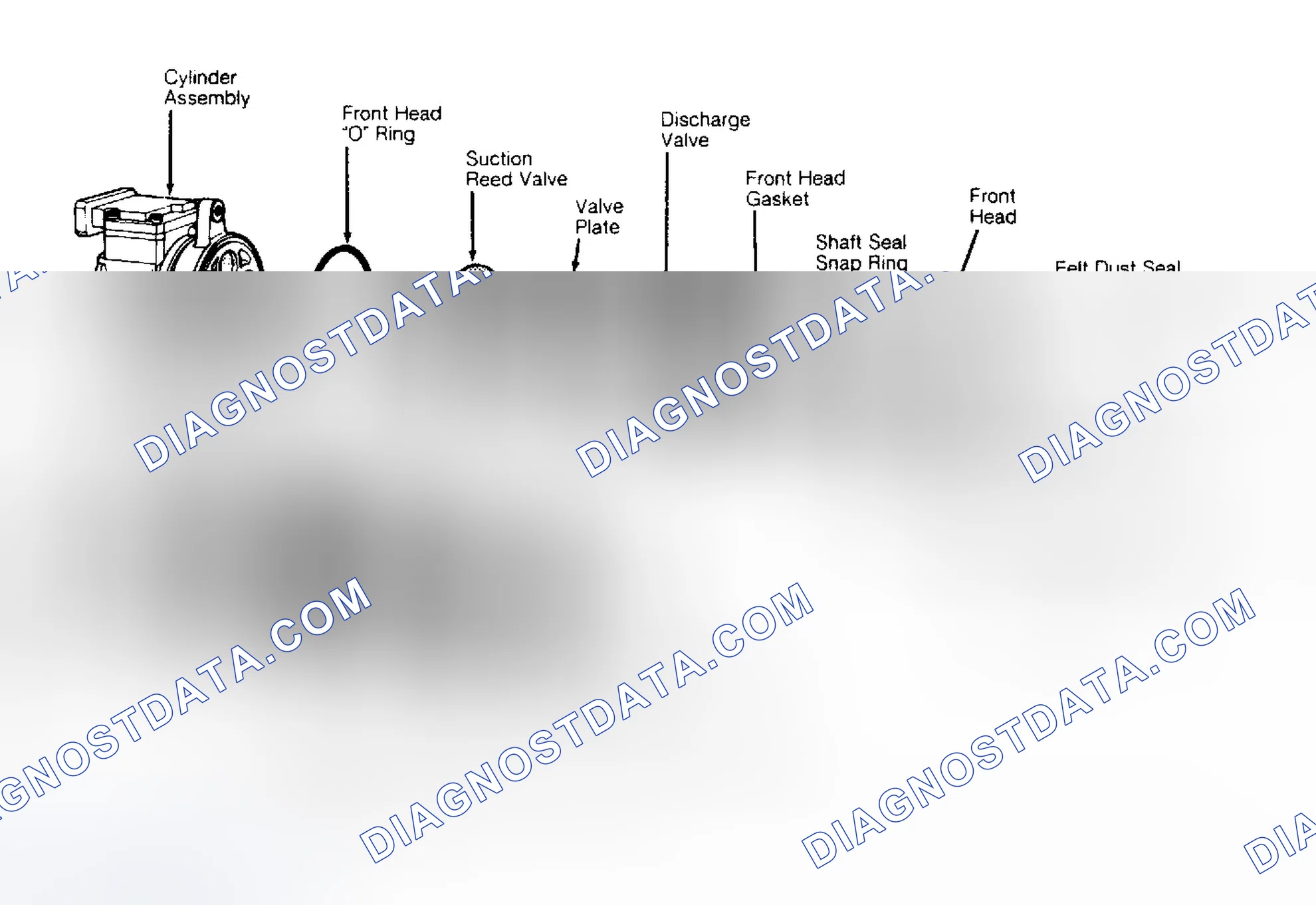 Scheme 14: Exploded View of Nippondenso 10PA20 Compressor