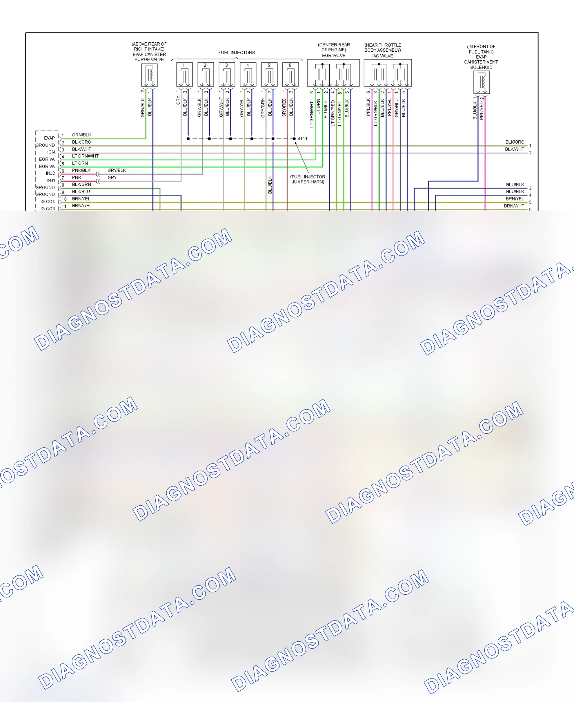 Scheme 218: PCM Wiring Diagram (Tracker - 2.5L - 1 Of 3)