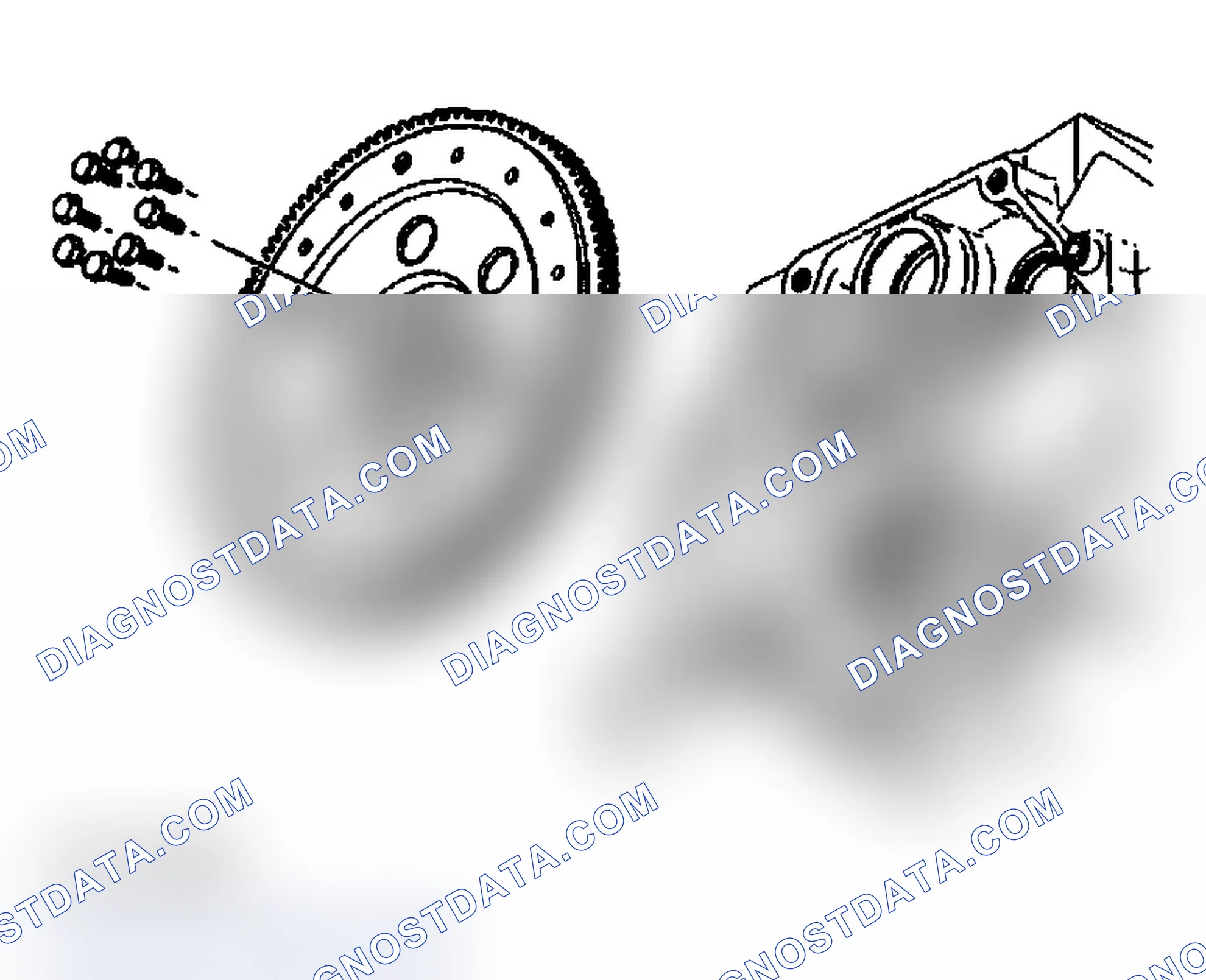 Scheme 373: Engine Flywheel Installation (Automatic Transmission)