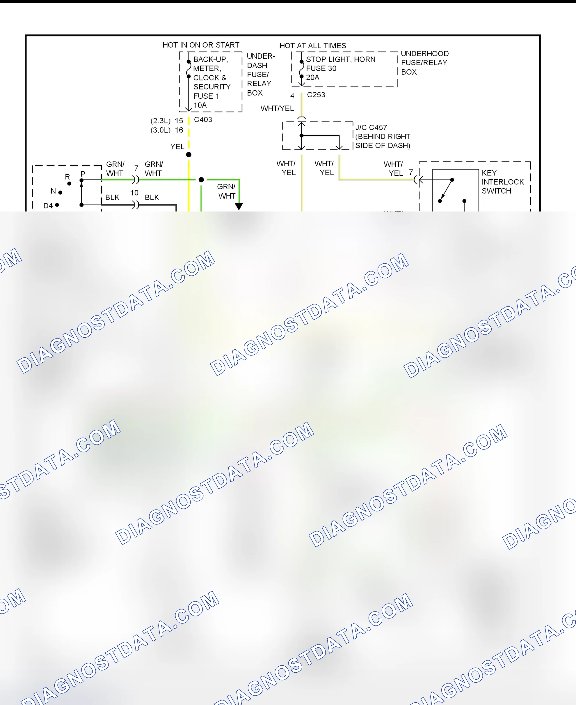 Scheme 41: Shift Interlock System Wiring Diagram (1998 SLX)