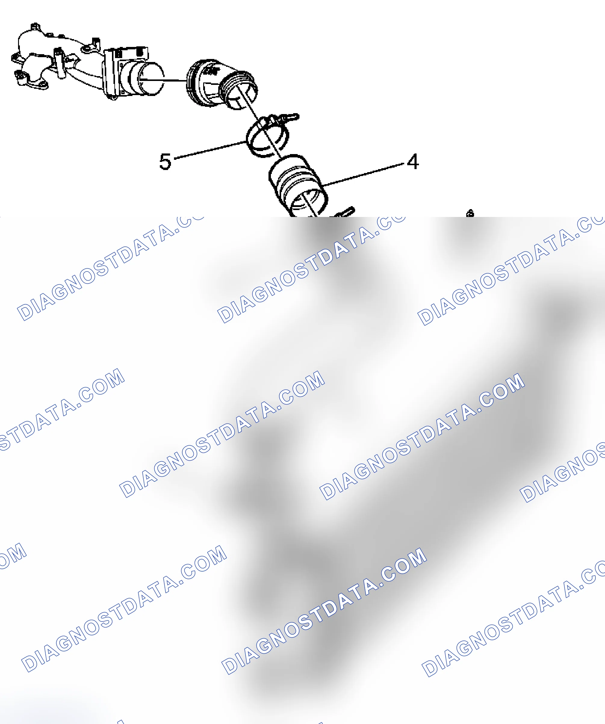 Scheme 149: Charged Air Cooler Hoses/Pipes Replacement (Outlet)