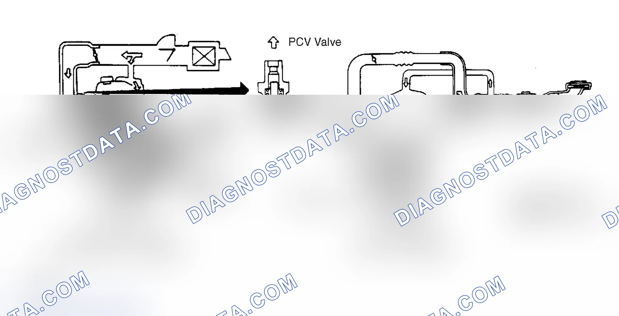 Scheme 3: Crankcase Ventilation System (200SX) Note direction of flow.