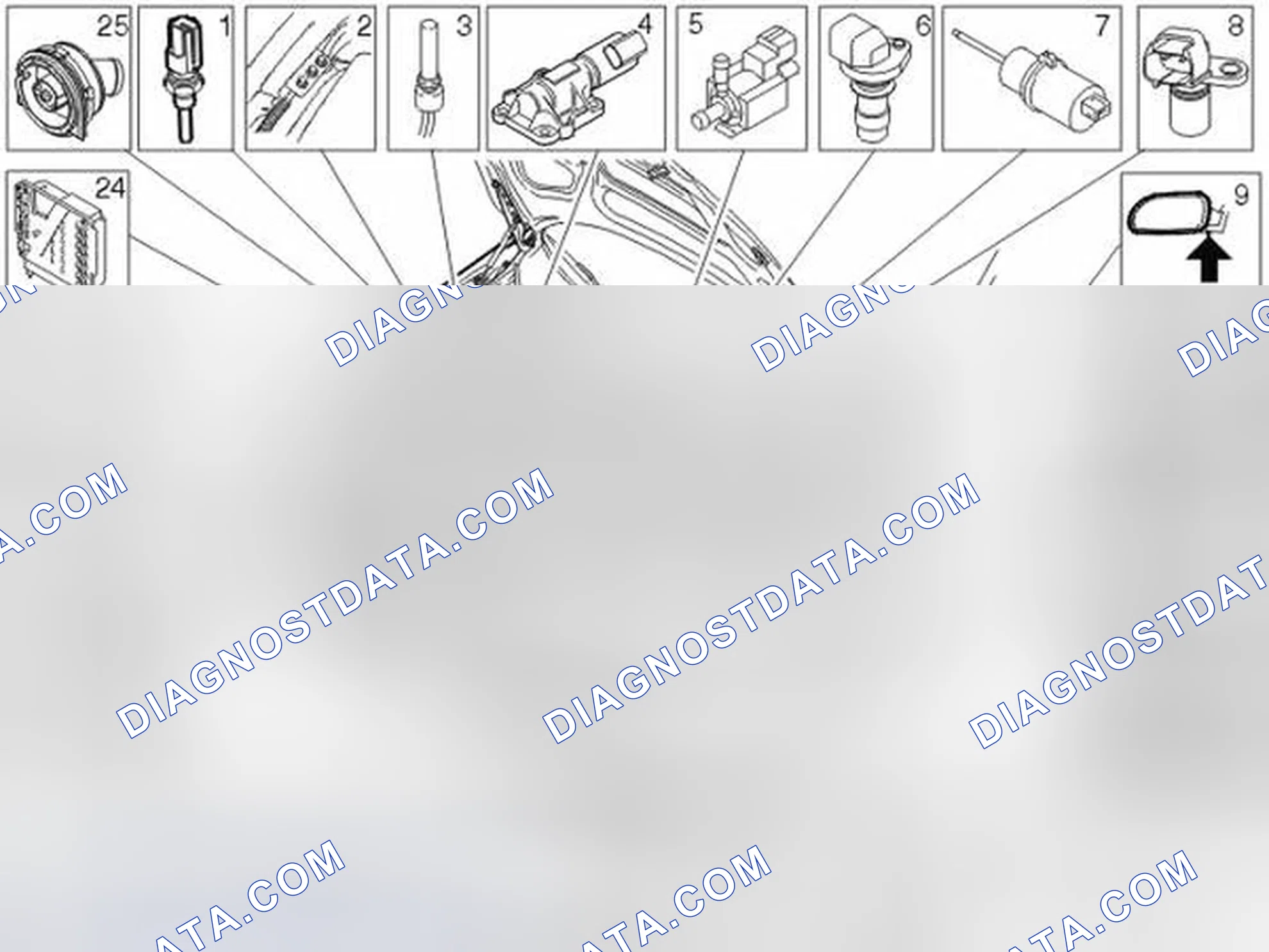 Scheme 179: Location Of Components, Engine Compartment