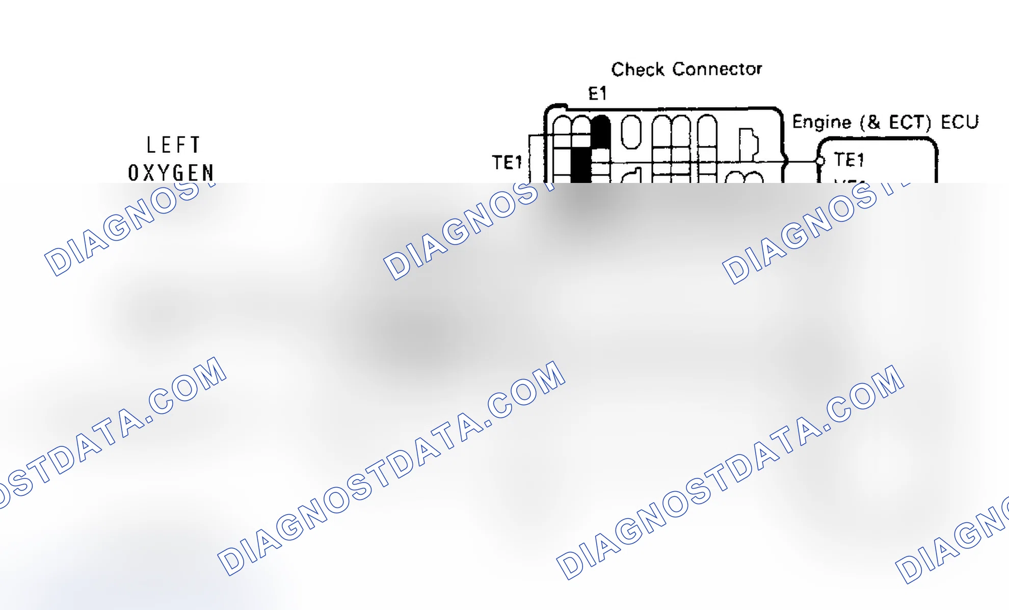 Scheme 25: Code 21, 27, 28/Test No. 4 Left Oxygen Sensor Test Schematic