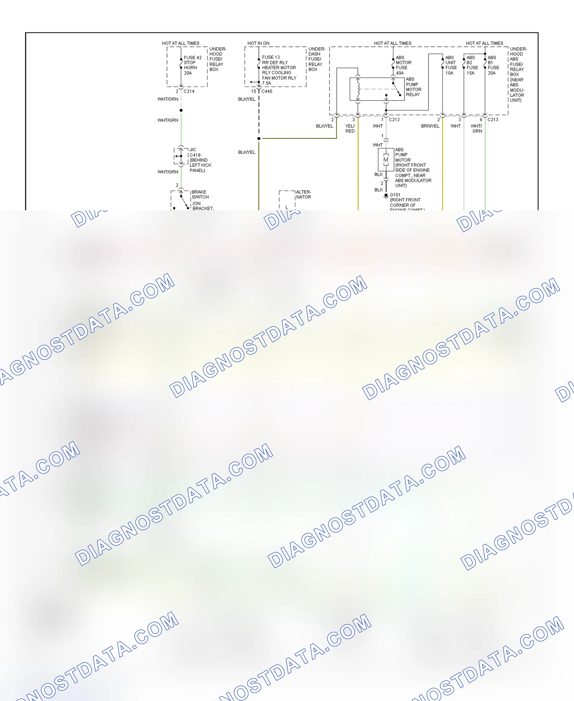 Scheme 9: Anti-Lock Brake System Wiring Diagram (1 Of 2)
