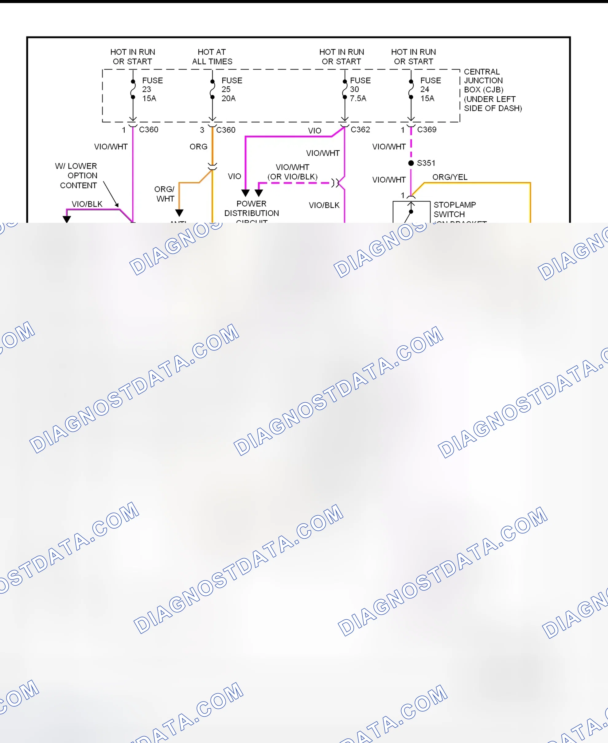 Scheme 7: Shift Interlock Wiring Diagram (1999 Cougar)