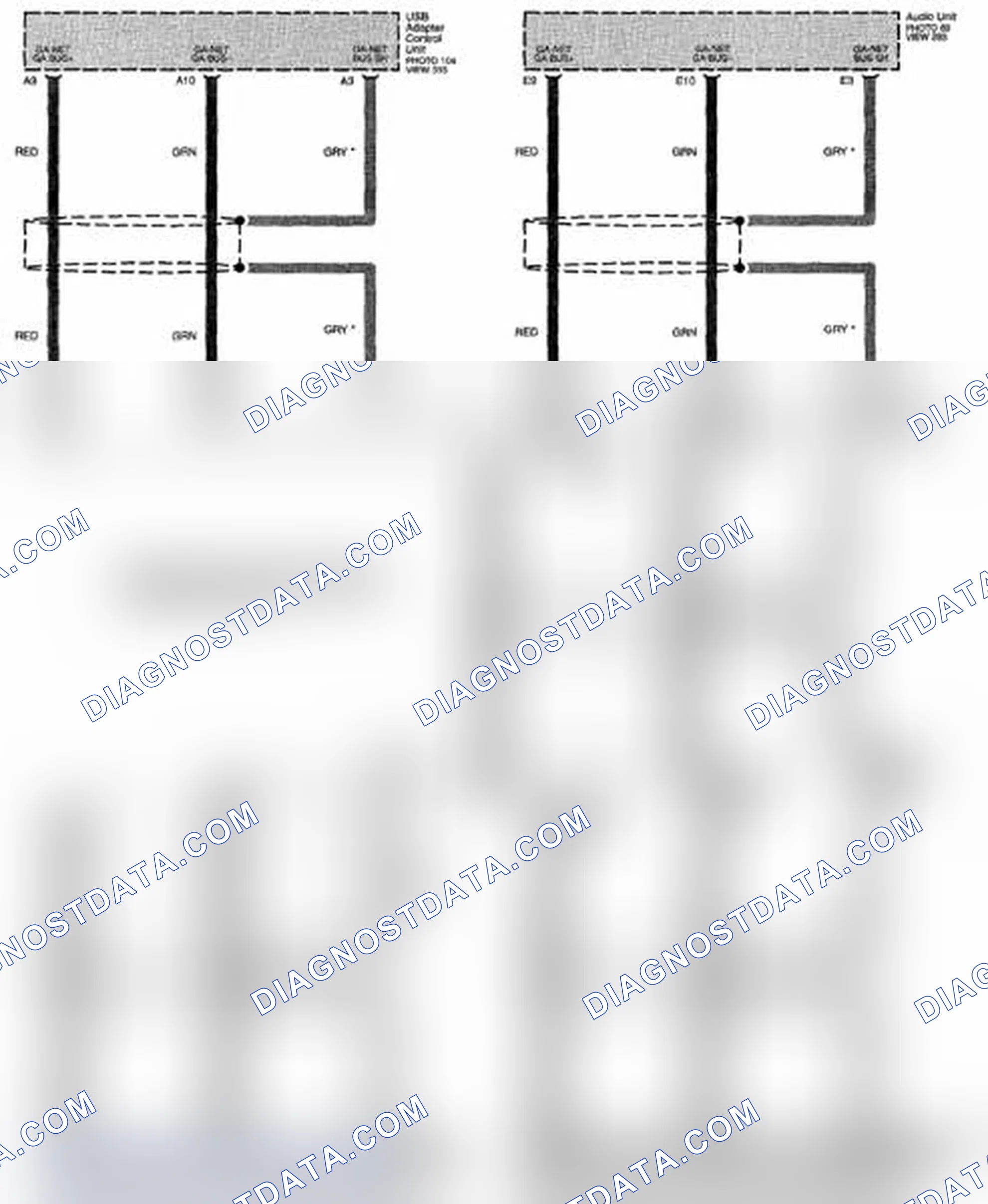 Scheme 199: Multiplex Integrated Control System Circuit Diagram - GA-NET Bus (XM Radio Without Navigation) (Page 50-9)