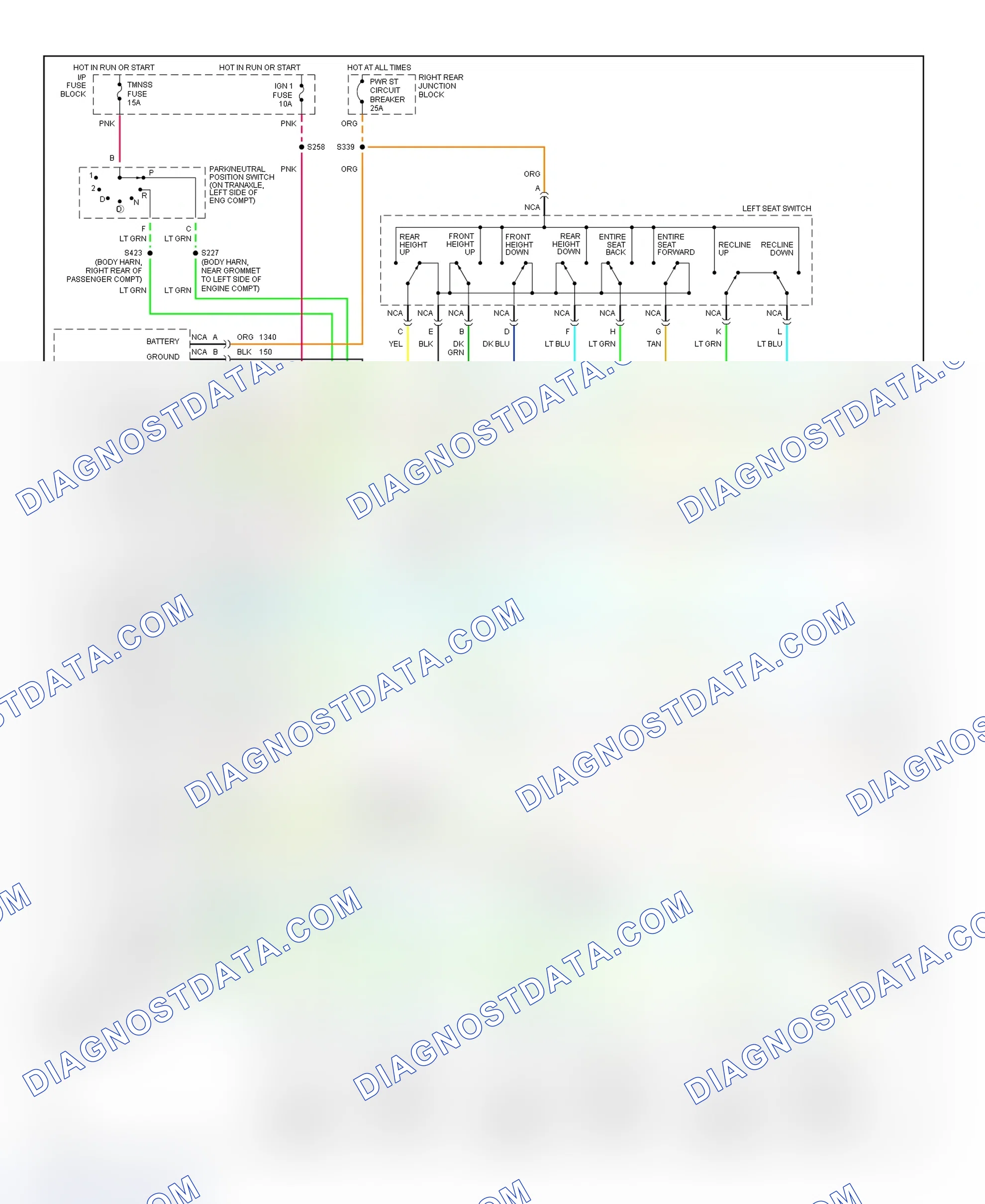 Scheme 12: Memory System Wiring Diagram (Riviera 1 Of 2)