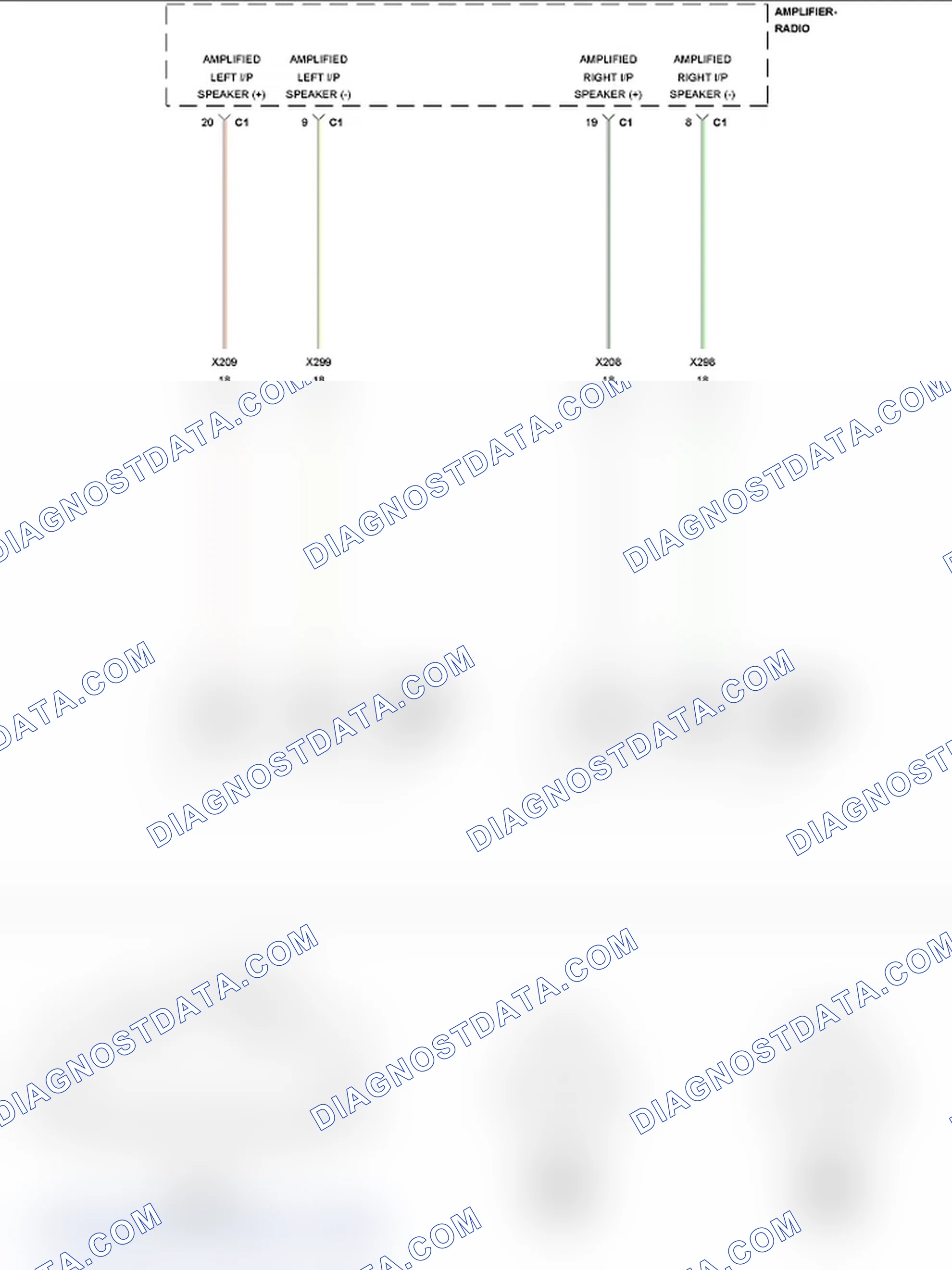 Scheme 85: B1460-11-CHANNEL 1 AUDIO SPEAKER OUTPUT - CIRCUIT SHORT TO GROUND