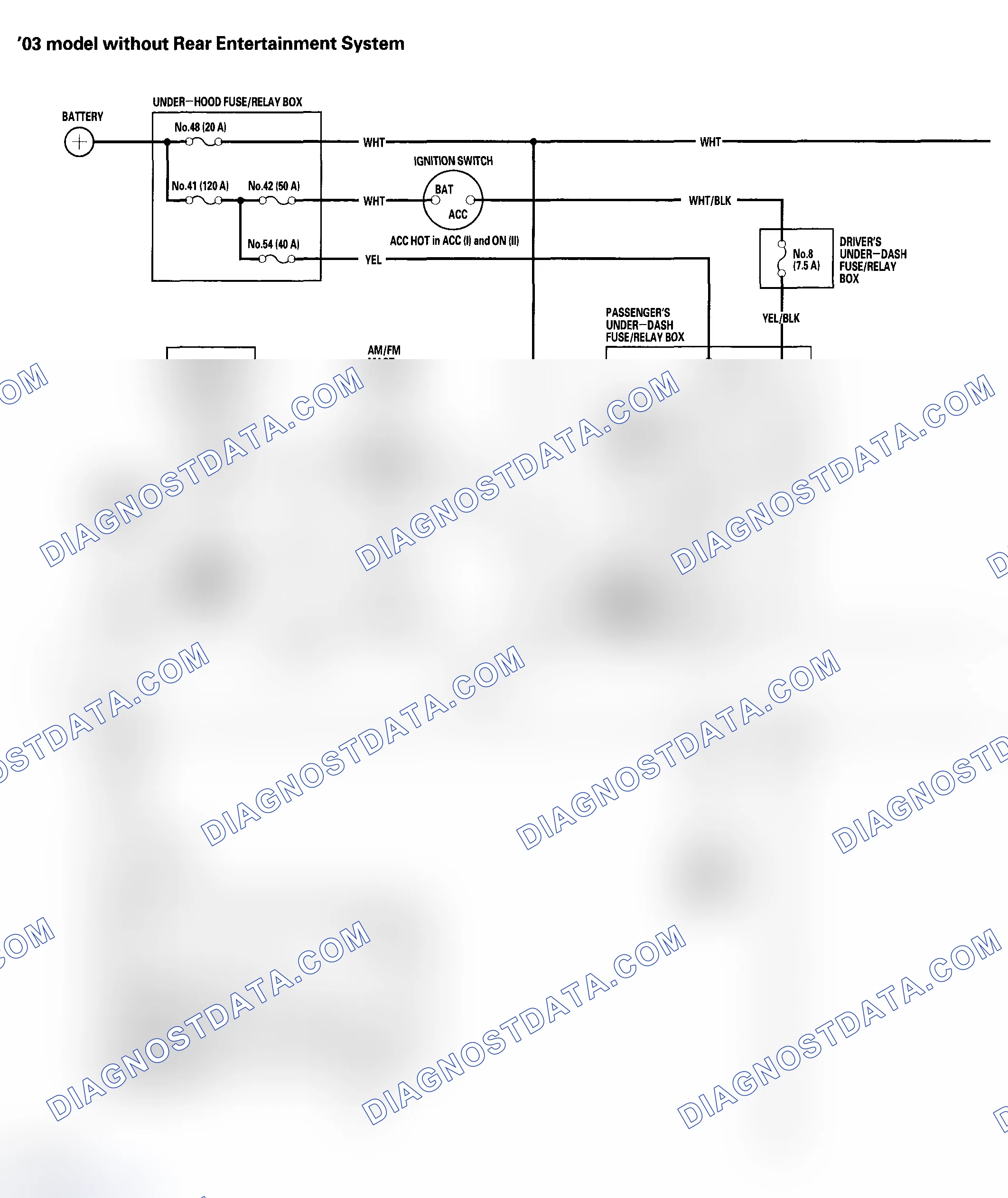 Scheme 18: '03 Model Without Rear Entertainment System