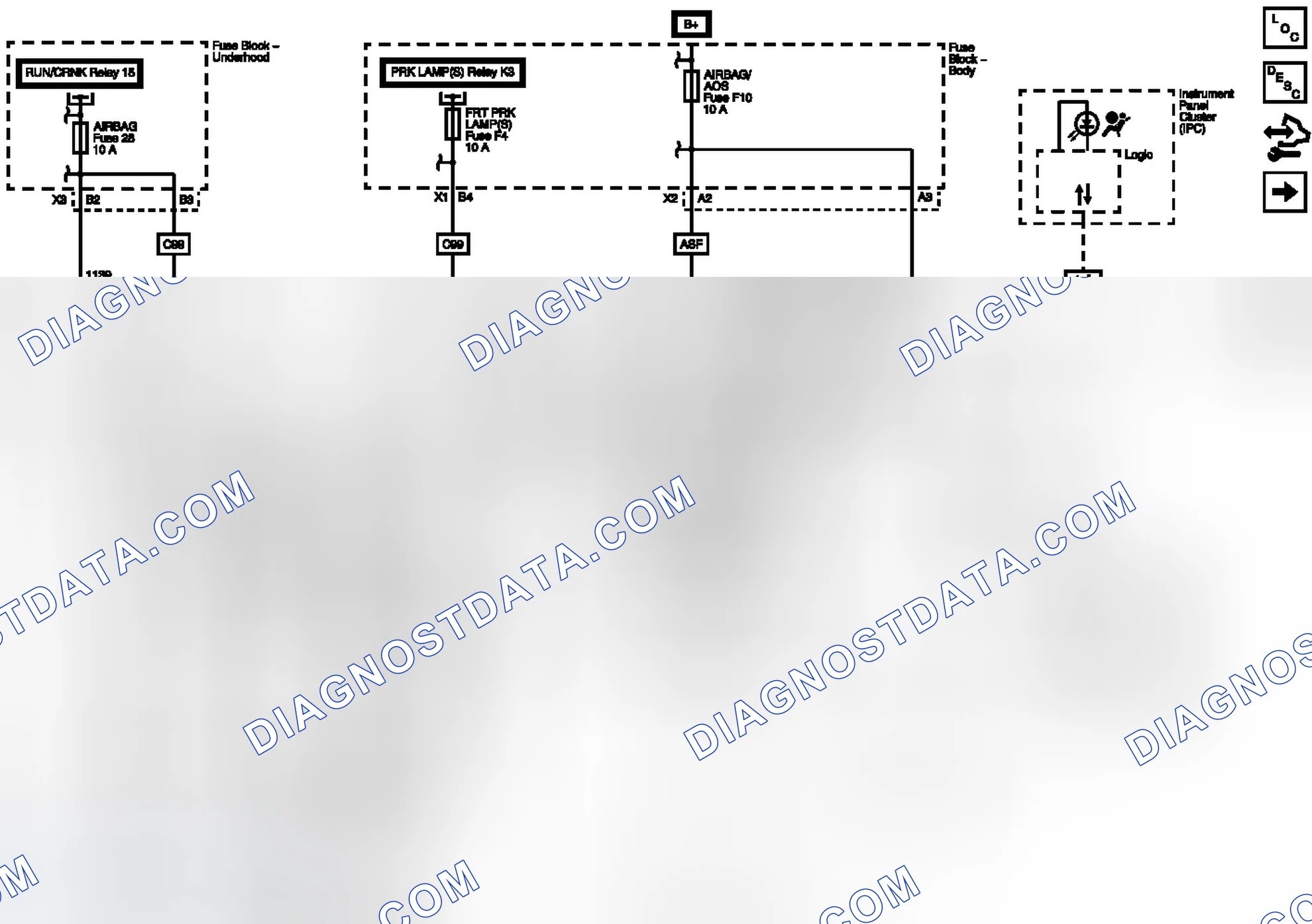 Scheme 1: Module Power, Ground, Serial Data, Vehicle Rollover Sensor (ASF) and Disable Switch