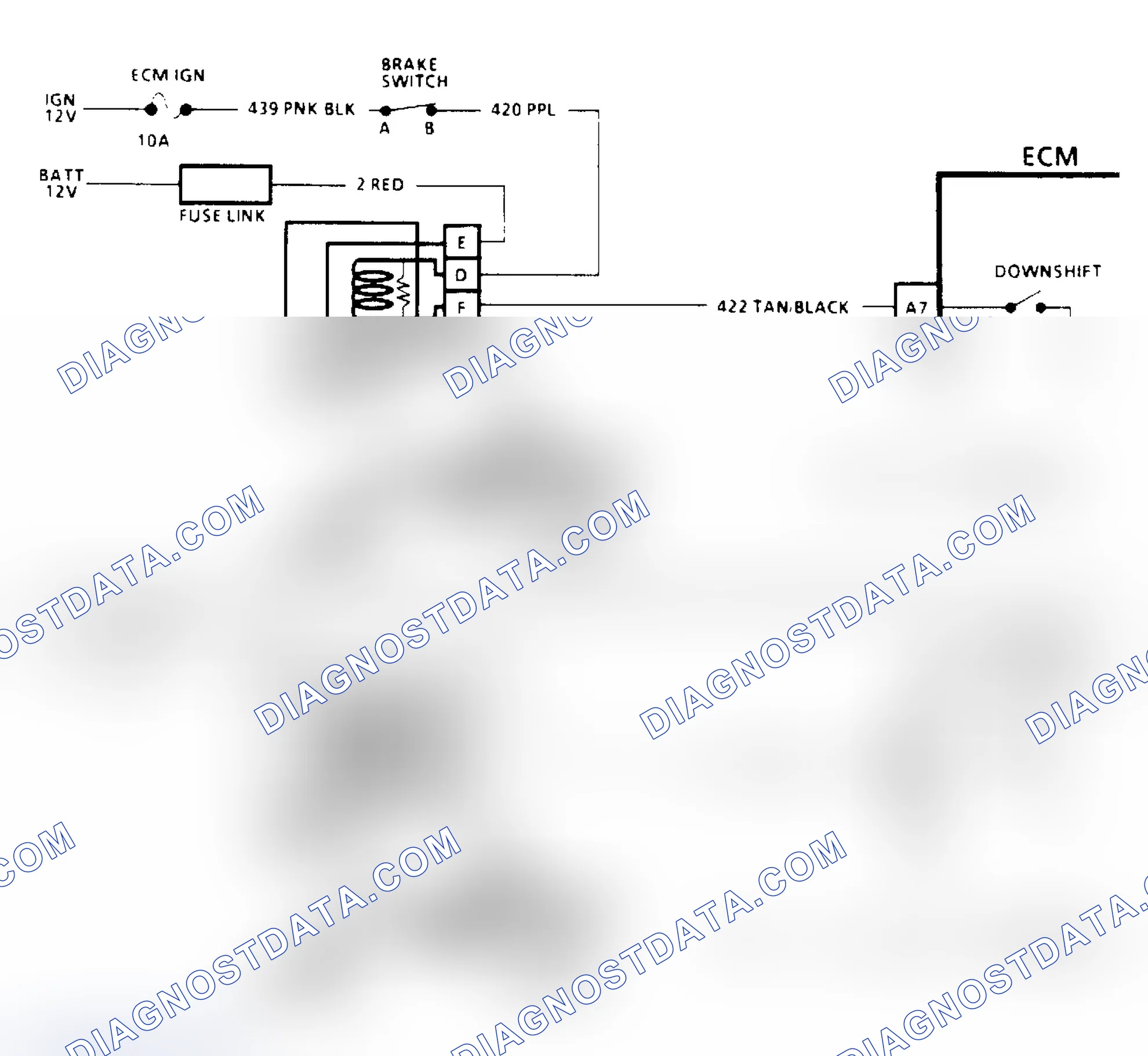 Scheme 157: THM 400 Downshift Control Electrical Diagnosis Schematic