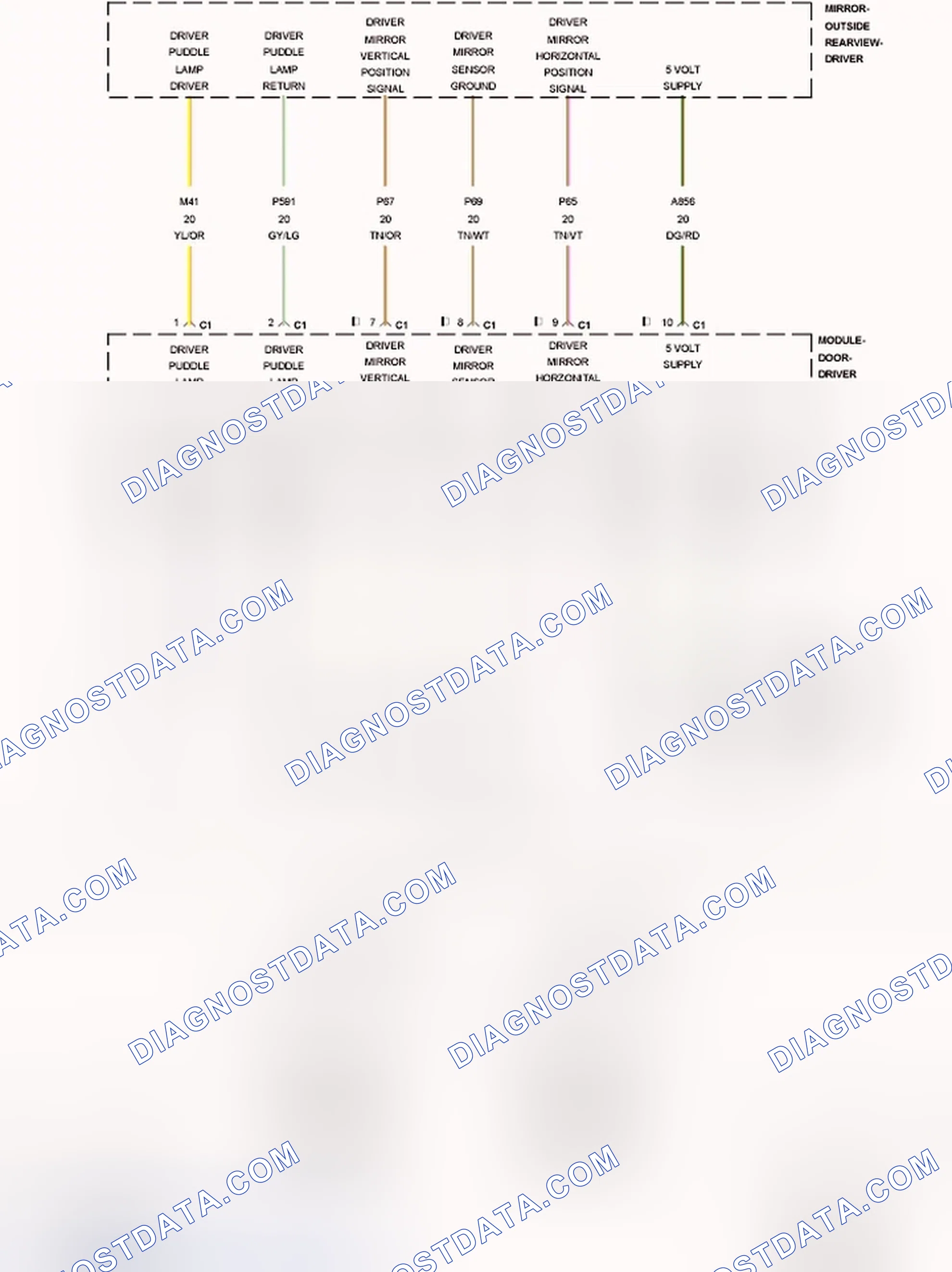 Scheme 163: B164A-11-DRIVER MIRROR SIGNAL LAMP CONTROL - CIRCUIT SHORT TO GROUND