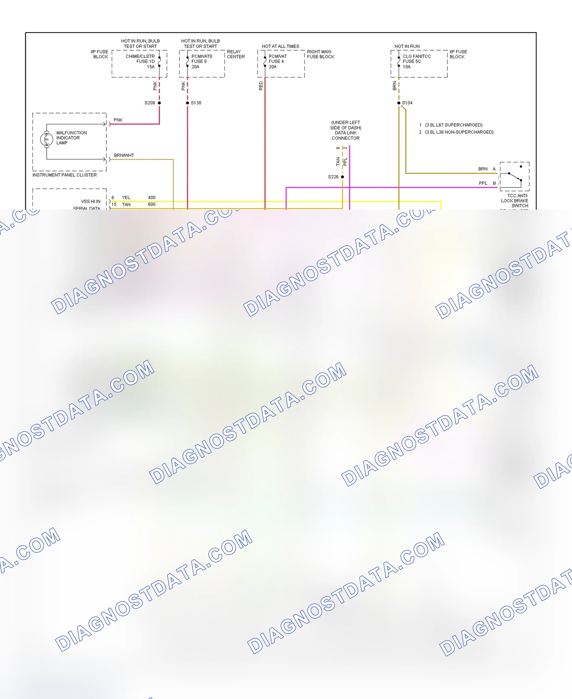 Scheme 66: 1996 "G" Body - 3.8L (Riviera) Wiring Diagram