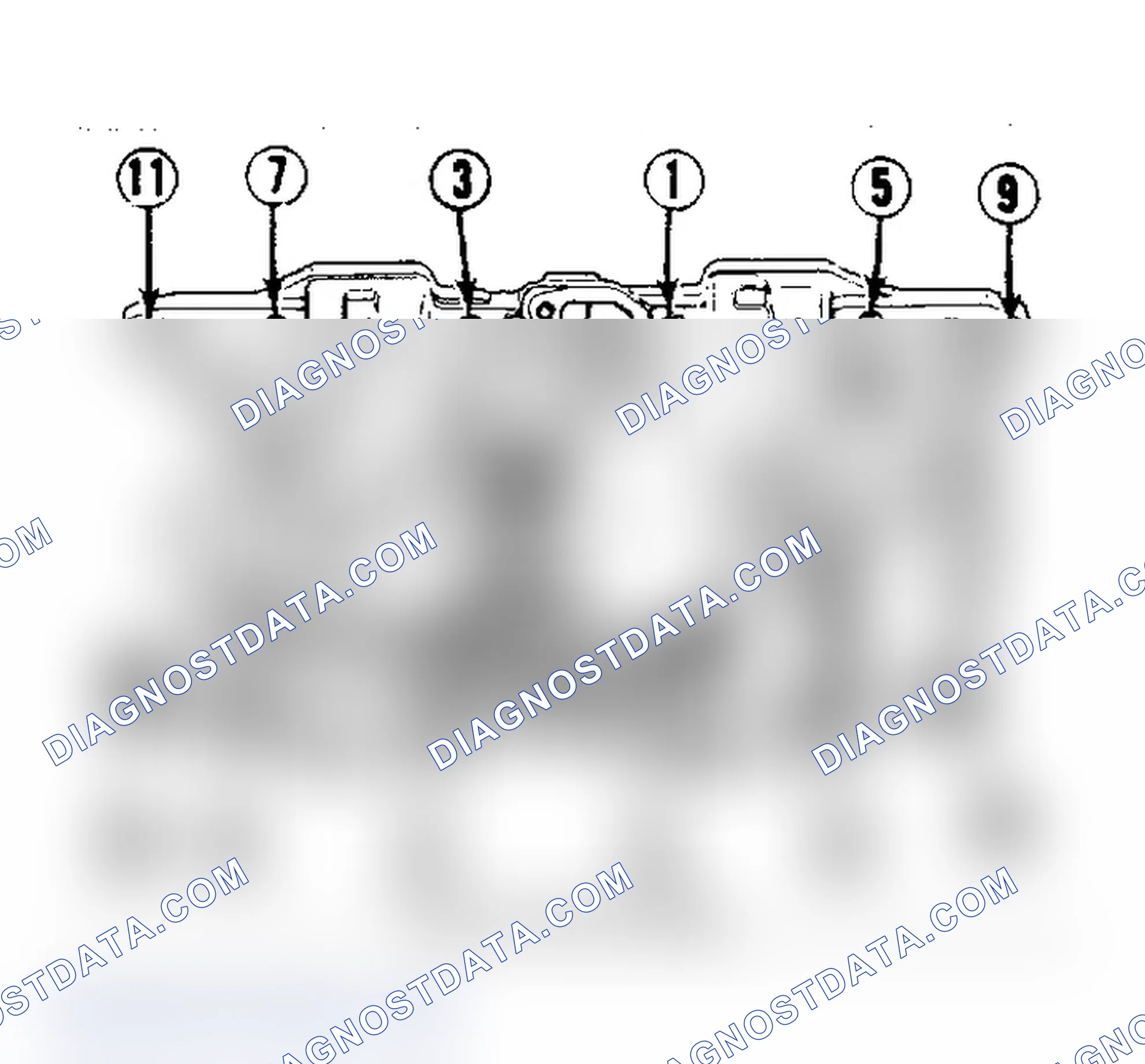 Scheme 18: Intake Manifold Tightening Sequence Tighten bolts in 3 steps as indicated in text above.