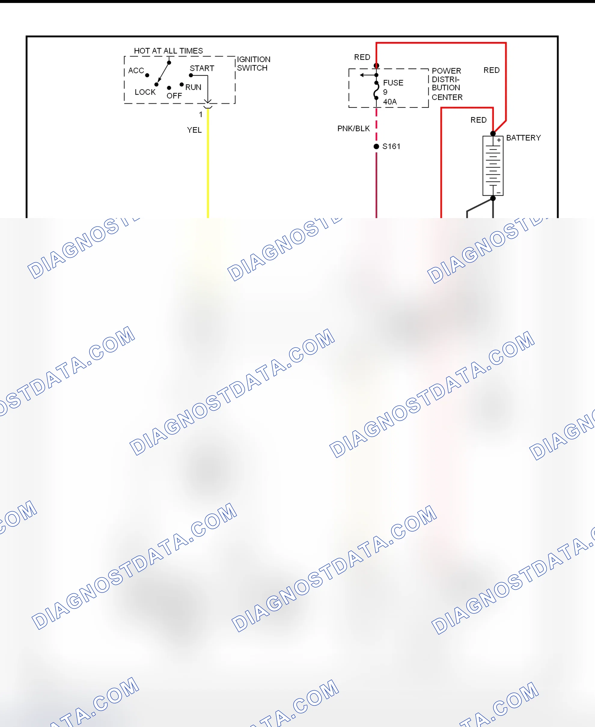 Fig. 8: Starting System Wiring Diagram (Durango)