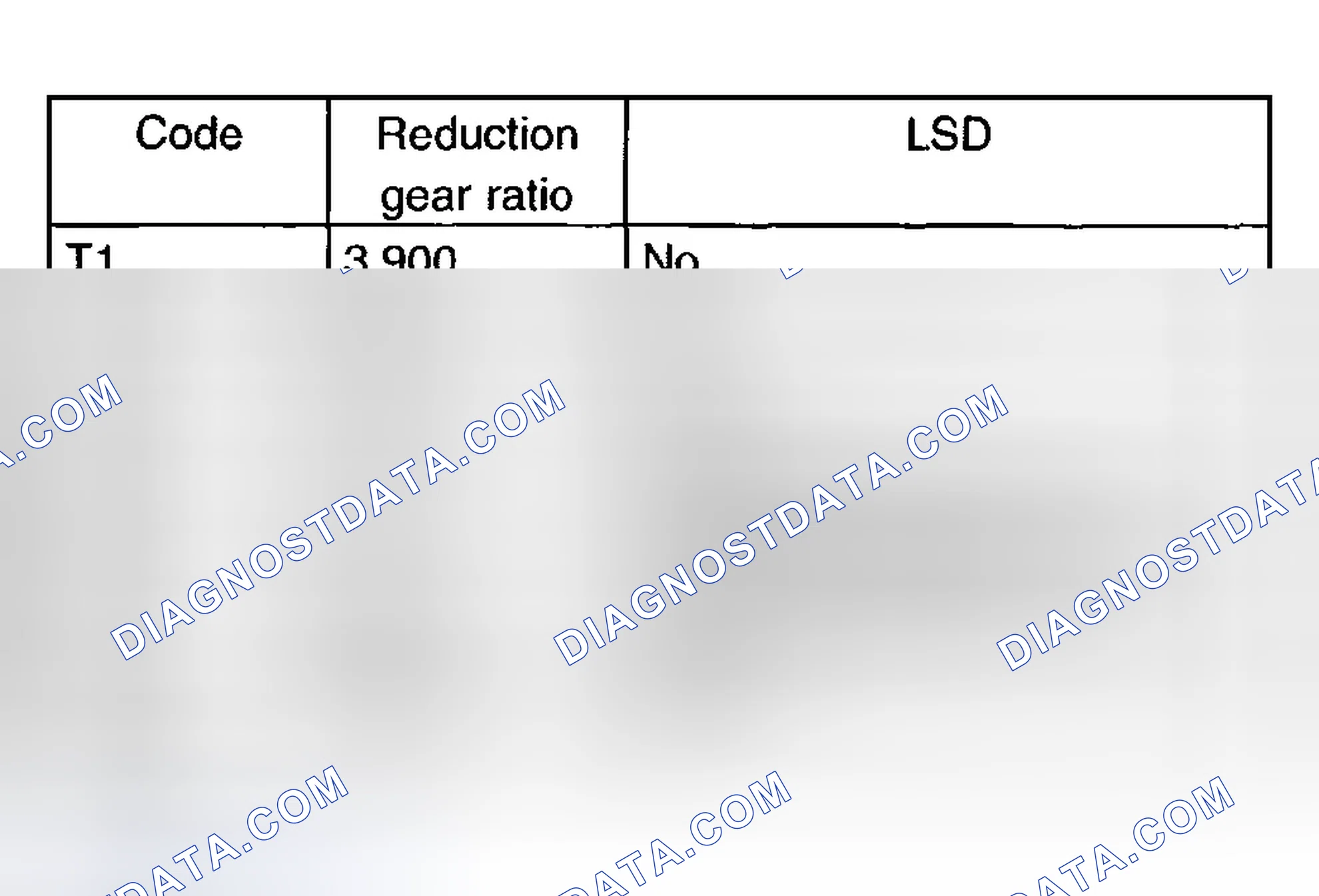 Scheme 9: Rear Differential 2 Identification Chart