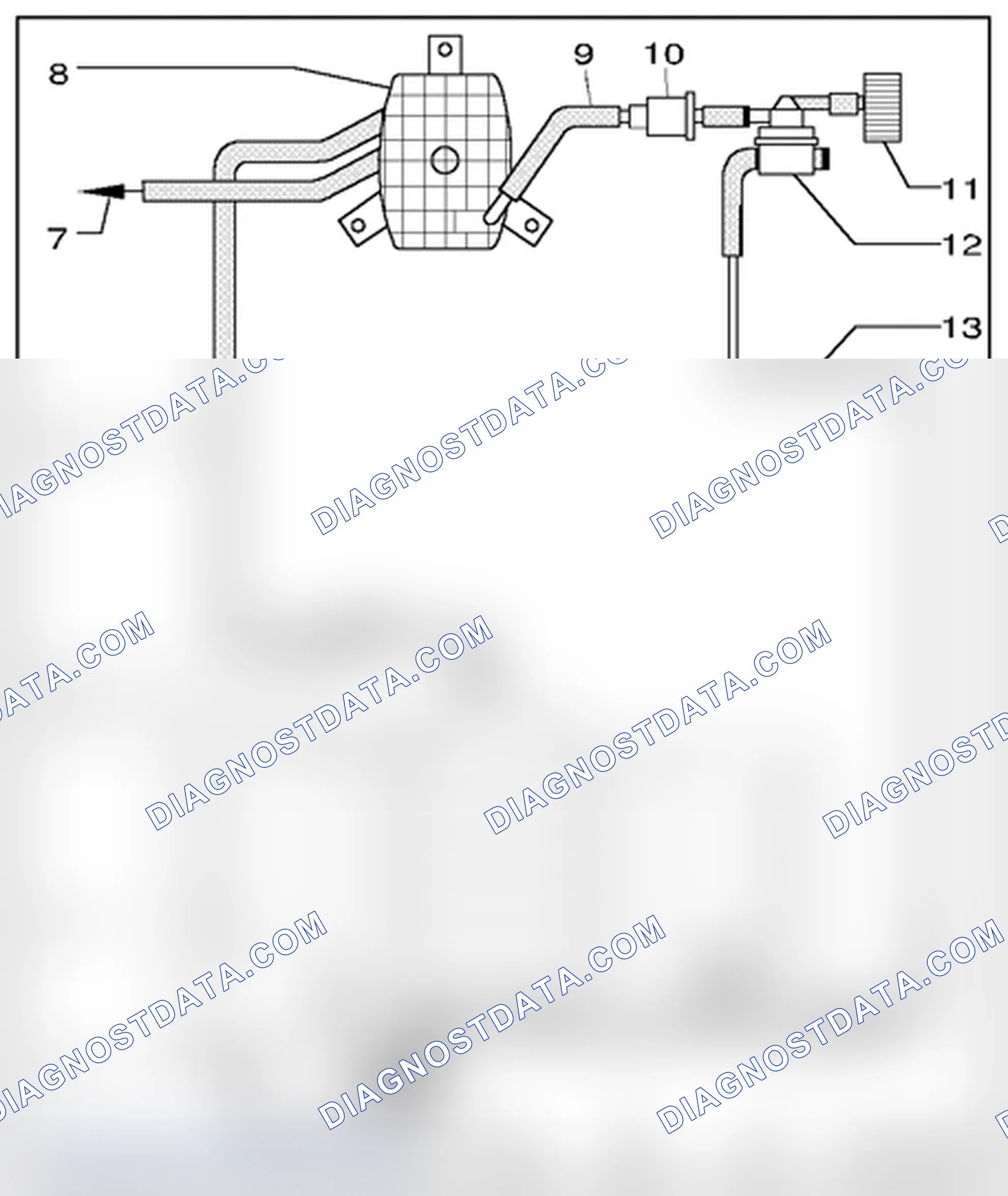Scheme 77: Hose routing, EVAP/leak detection system