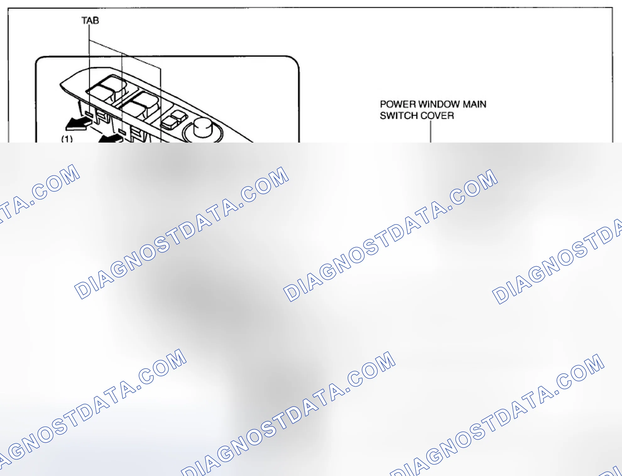 Scheme 148: Power Window Main Switch, Power Window Subswitch And Lock Switch Removal Note