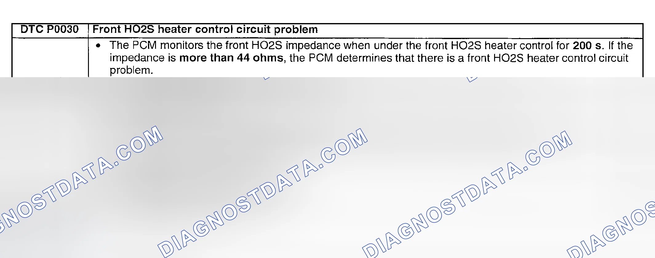 Scheme 16: DTC P0030: FRONT HO2S HEATER CONTROL CIRCUIT PROBLEM