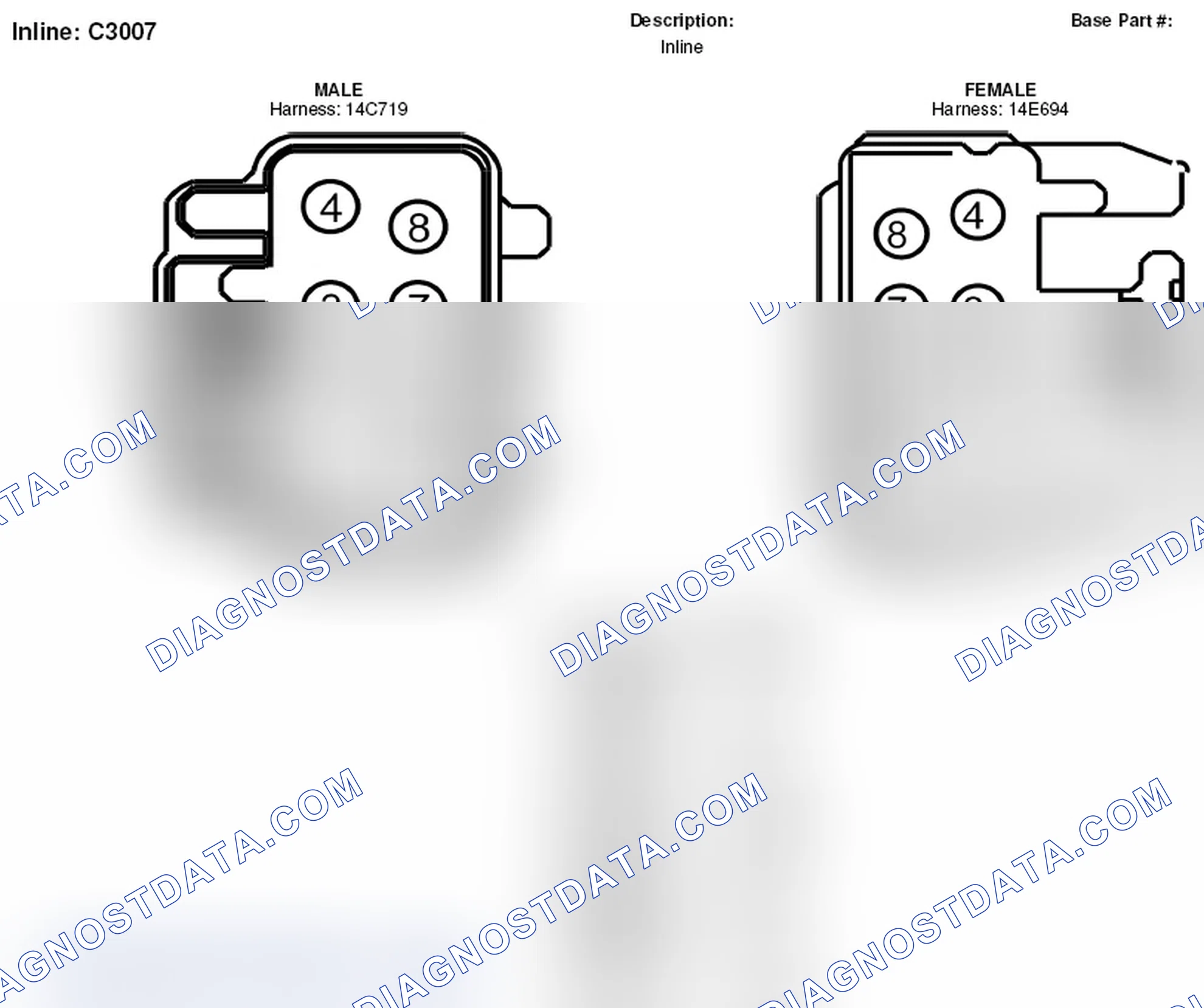 Scheme 324: Inline Connector End View (C3007)