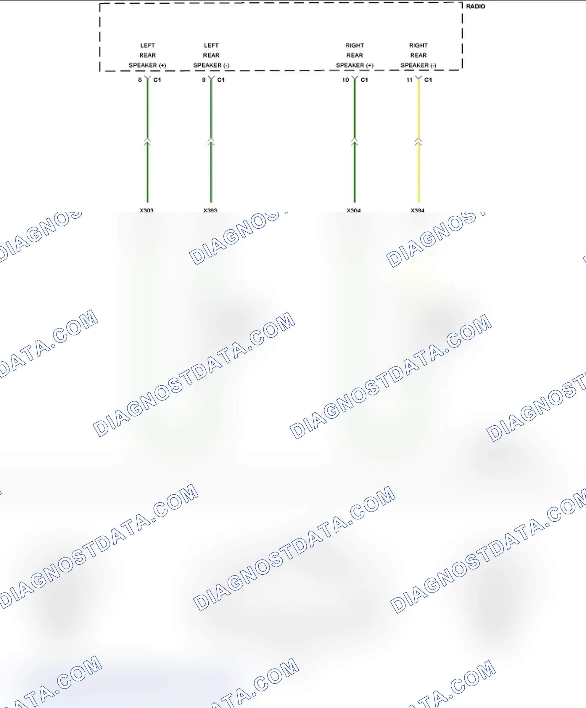 Scheme 106: B1409-REAR LEFT AUDIO SPEAKER OUTPUT CIRCUIT LOW - BASE