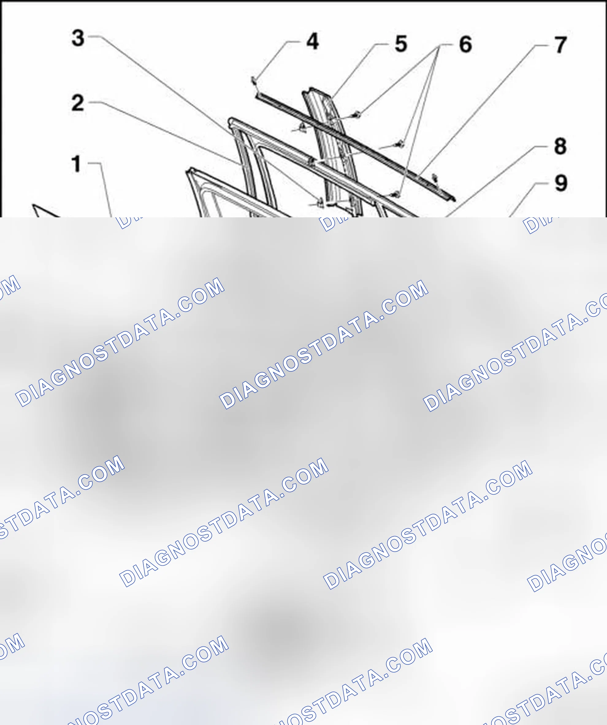 Scheme 32: REAR DOOR WINDOW ASSEMBLY OVERVIEW