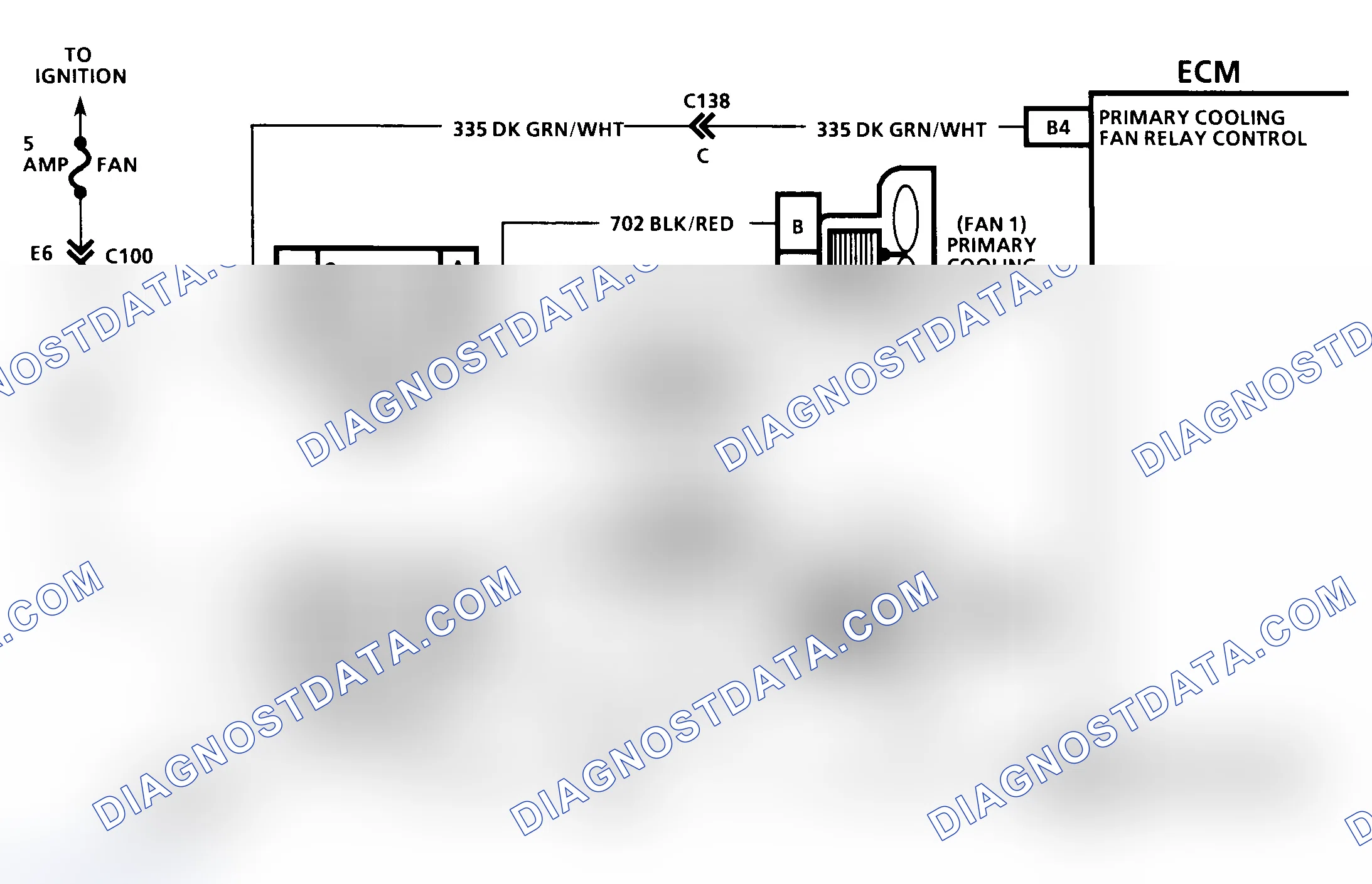 Scheme 235: Chart C-12 Schematic (5.7L VIN P - "Y" Body) Cooling Fan Circuit Diagnosis