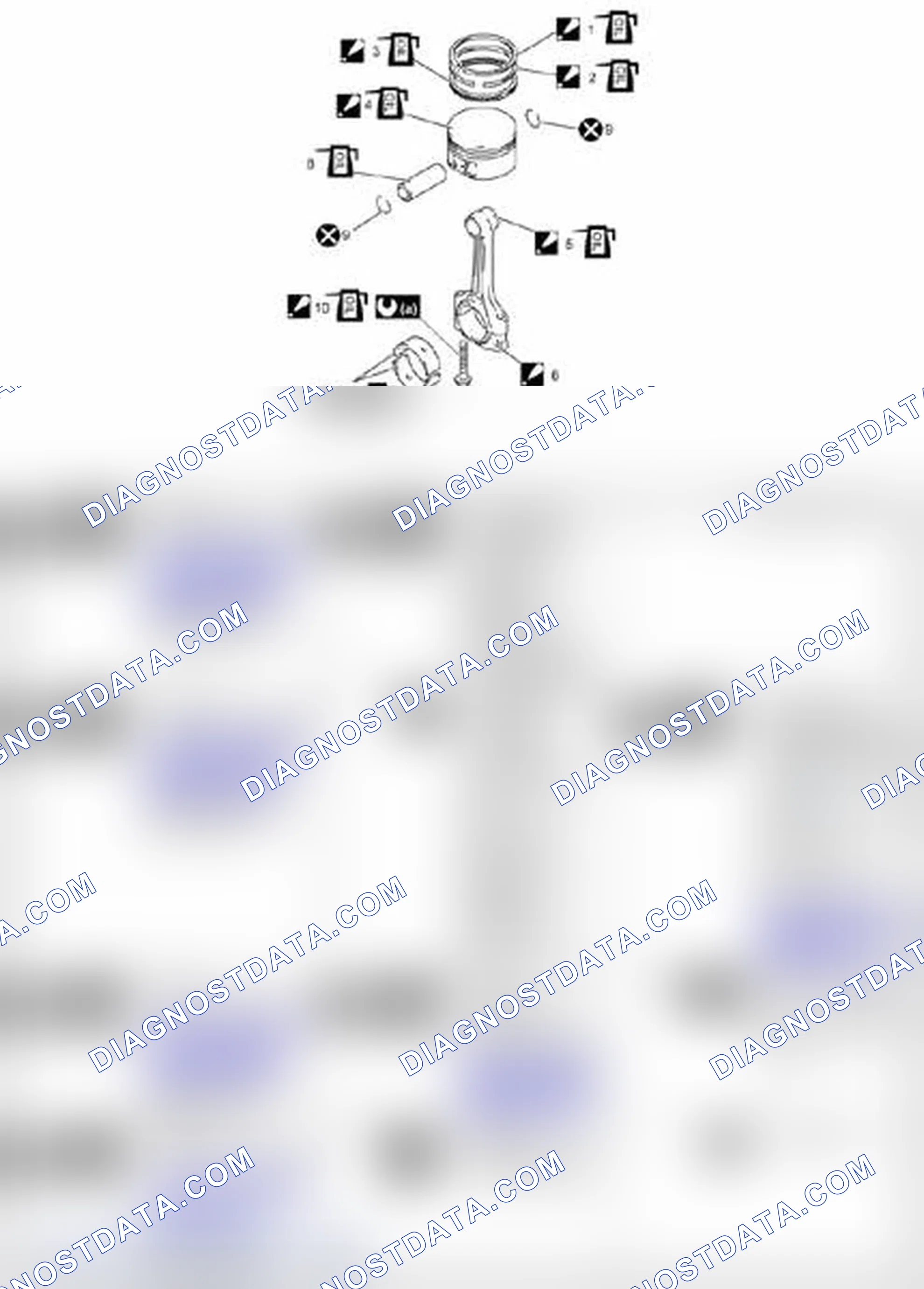 Scheme 149: Piston, Piston Ring and Connecting Rod Components
