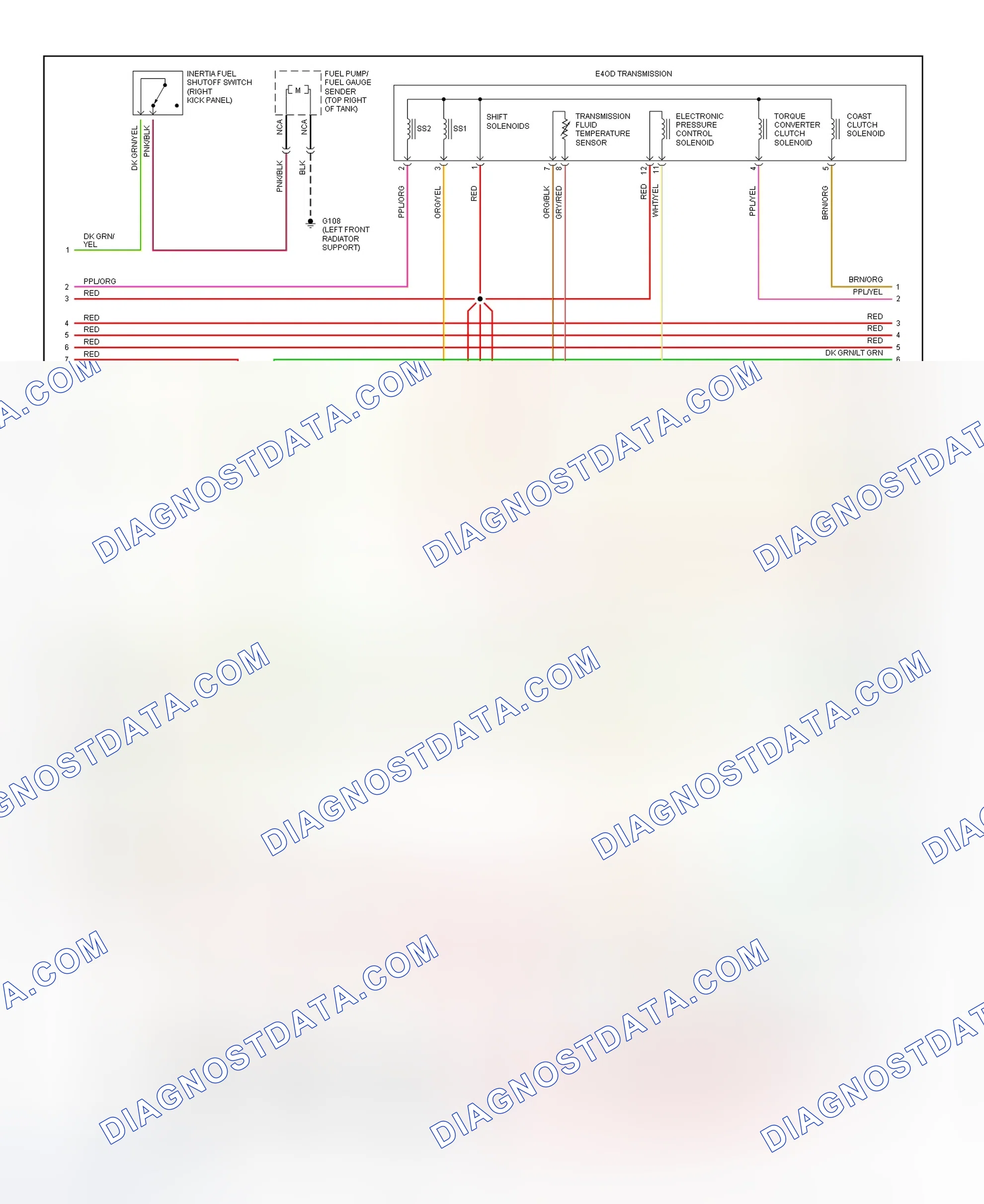 Scheme 629: 7.5L PCM Wiring Diagram (EEC-V - 3 Of 4)