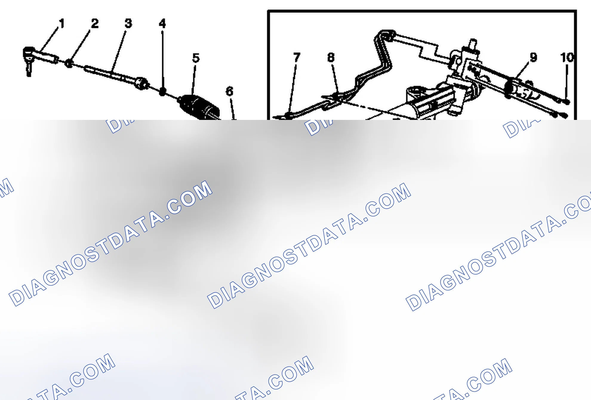 Scheme 2: Power Steering Gear Disassembled View