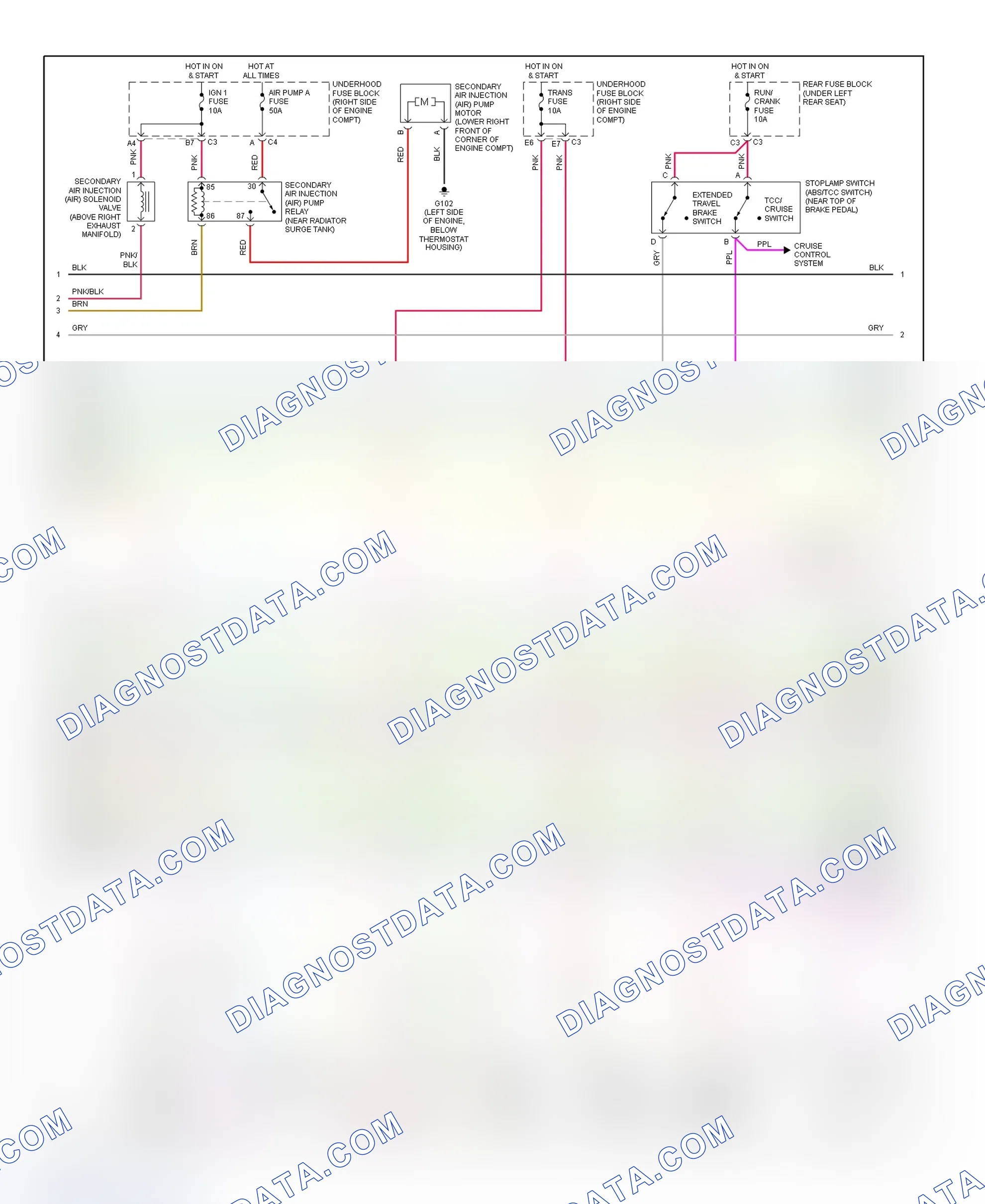 Scheme 153: PCM Wiring Diagram (DeVille - 4.6L - 4 Of 5)