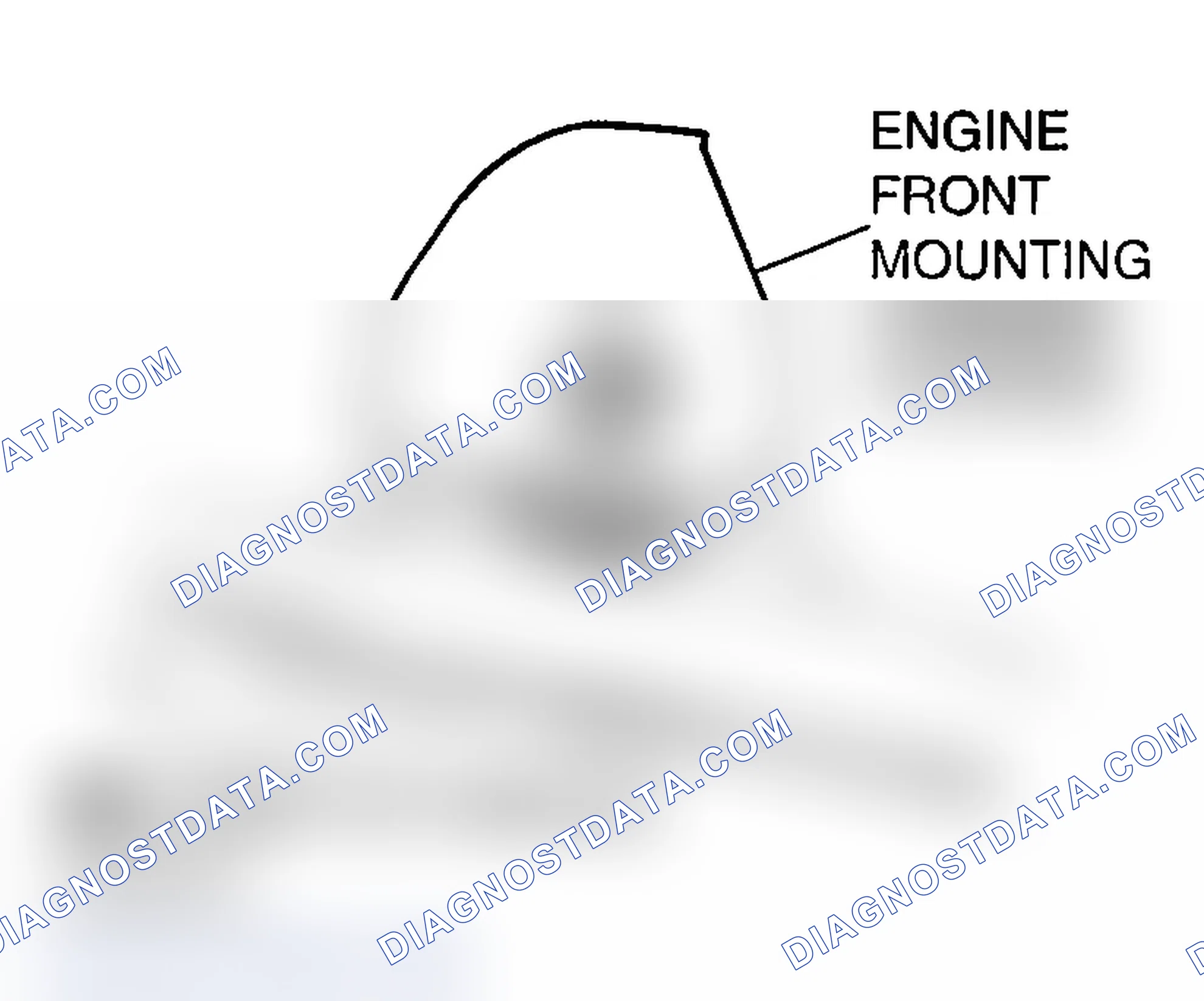 Scheme 323: >> B << ENGINE FRONT MOUNTING CUSHION STOPPER INSTALLATION