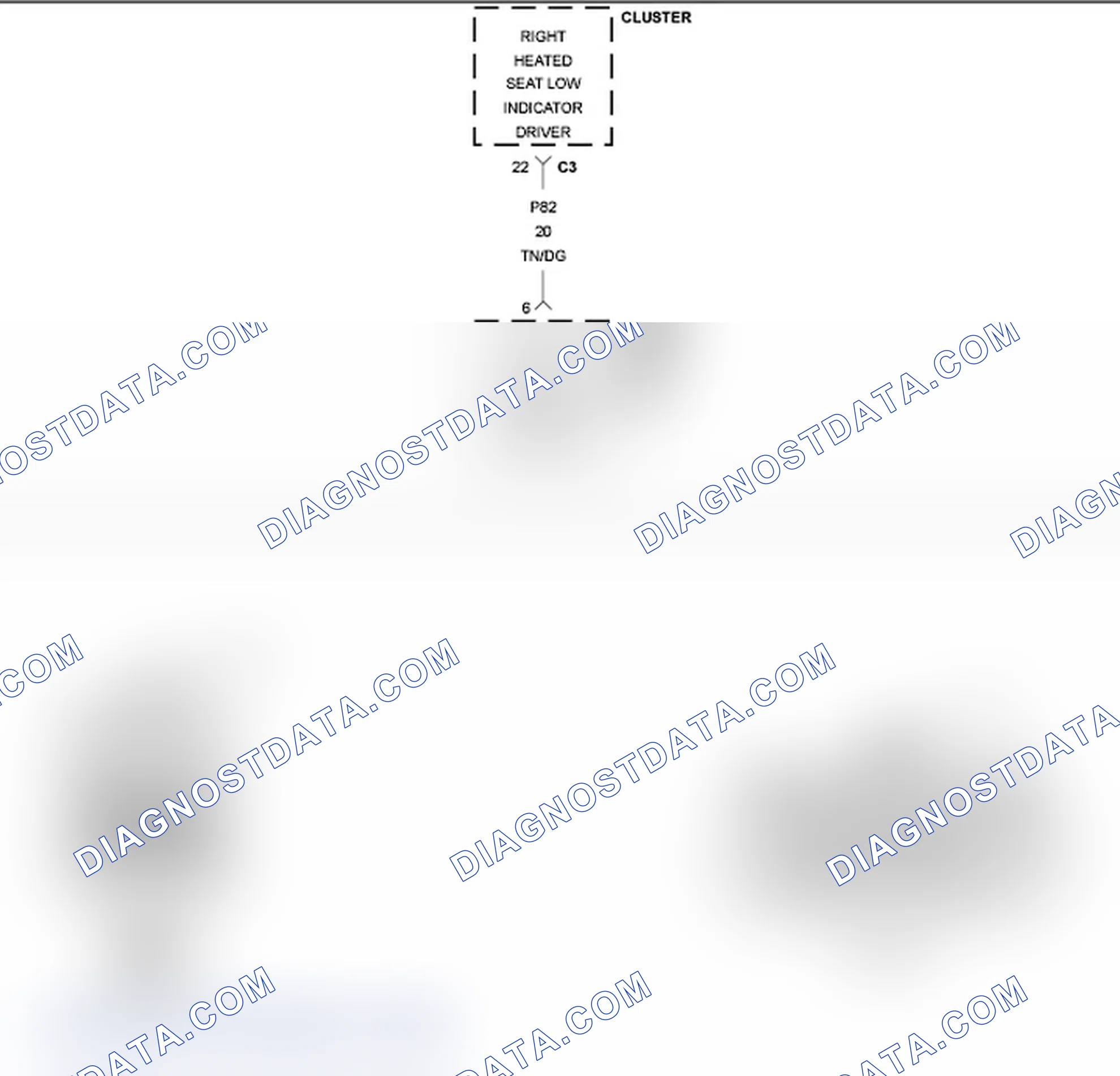 Scheme 179: B1222-RIGHT HEATED SEAT LO INDICATOR CONTROL CIRCUIT HIGH