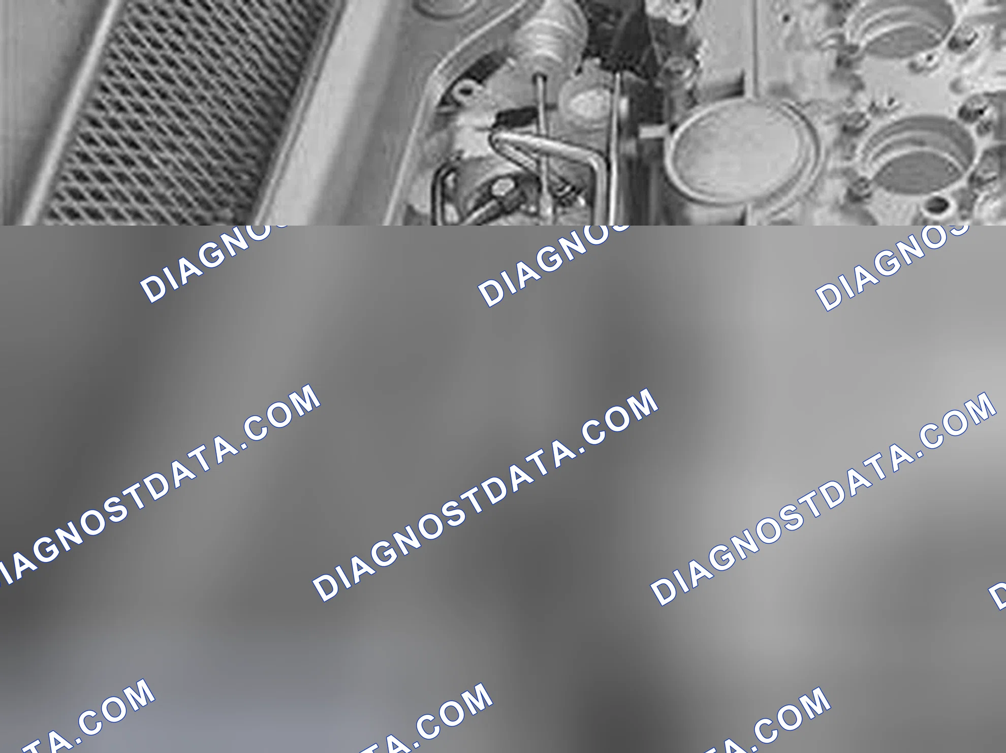 Scheme 104: Installing the manifold and turbocharger (TC)