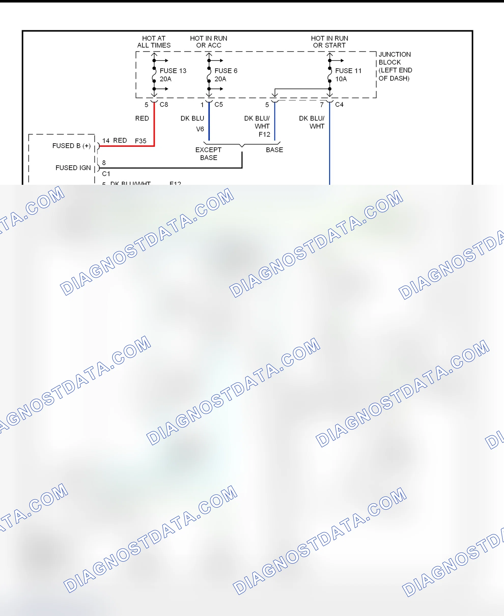 Fig. 5: Warning Systems Wiring Diagram (Dakota)