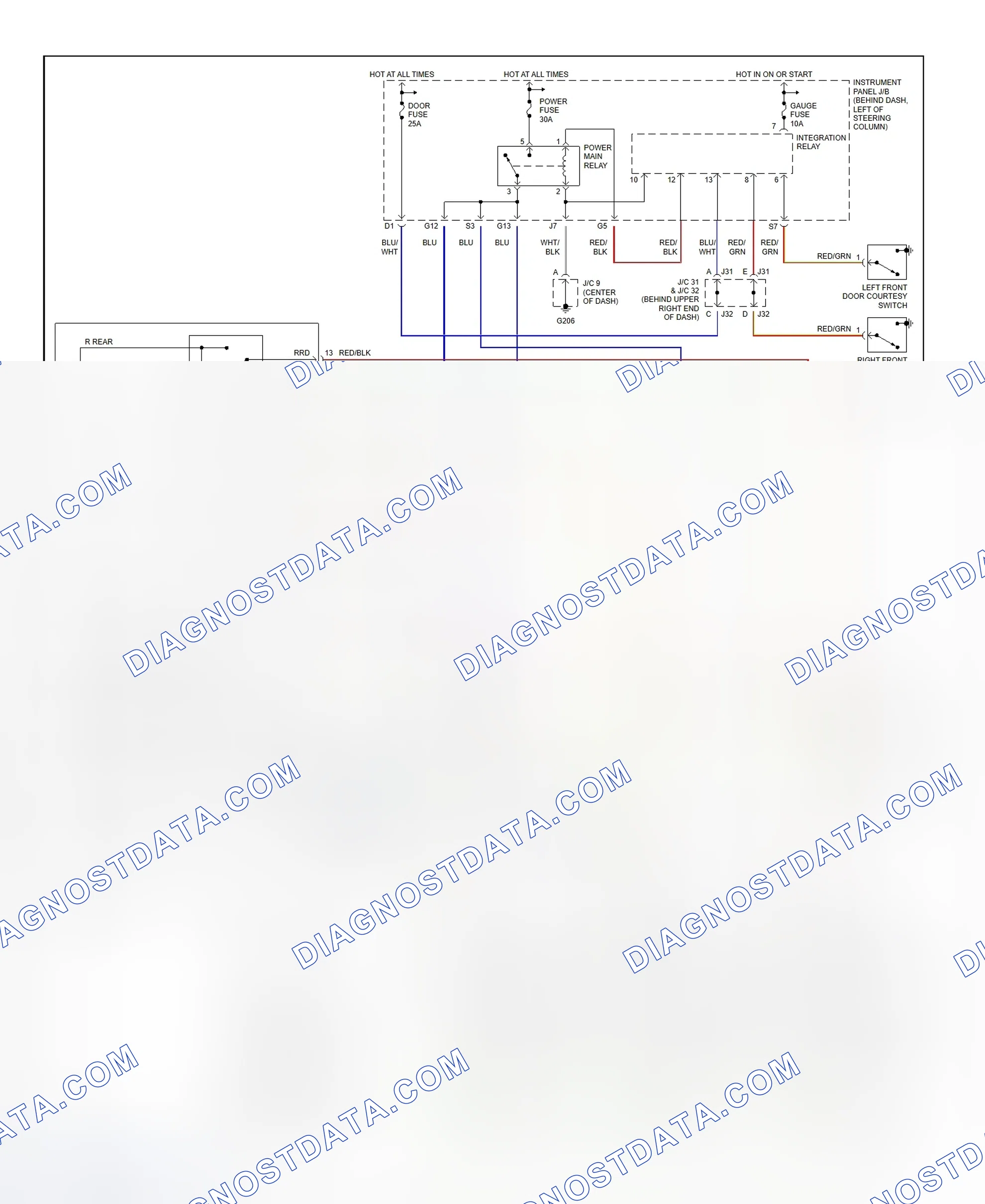 Scheme 9: Power Window System Wiring Diagram (Camry 2.2L CNG)