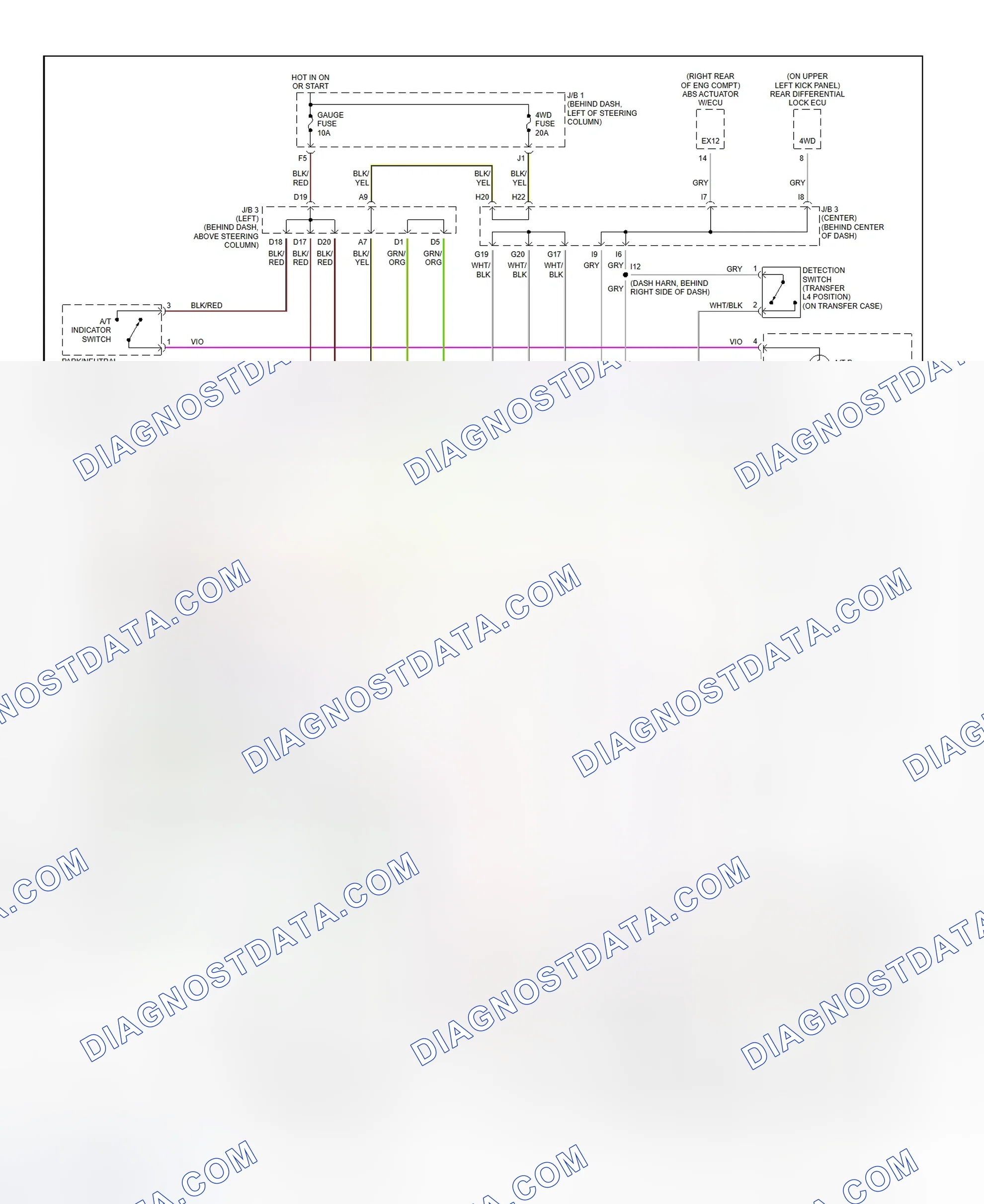 Scheme 18: Differential Lock System Wiring Diagram (Tacoma With 2-4 Select Switch)
