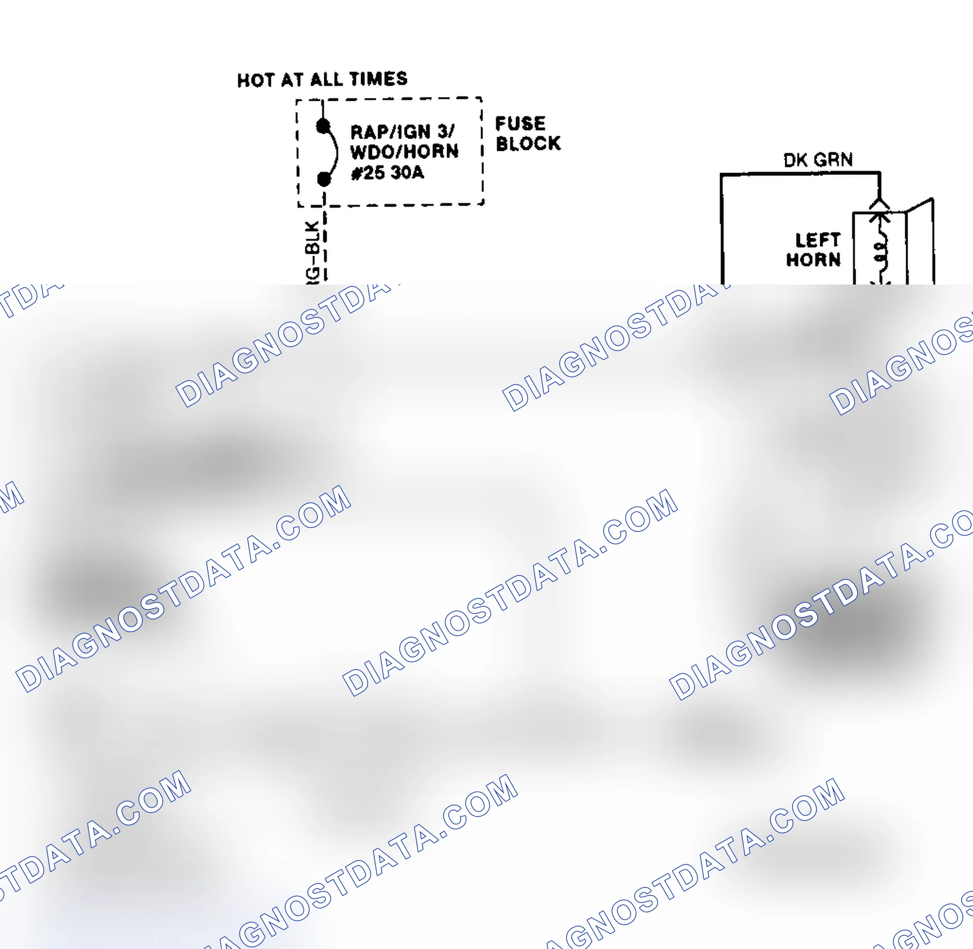 Scheme 22: Horn Circuit Wiring Diagram (Riviera)