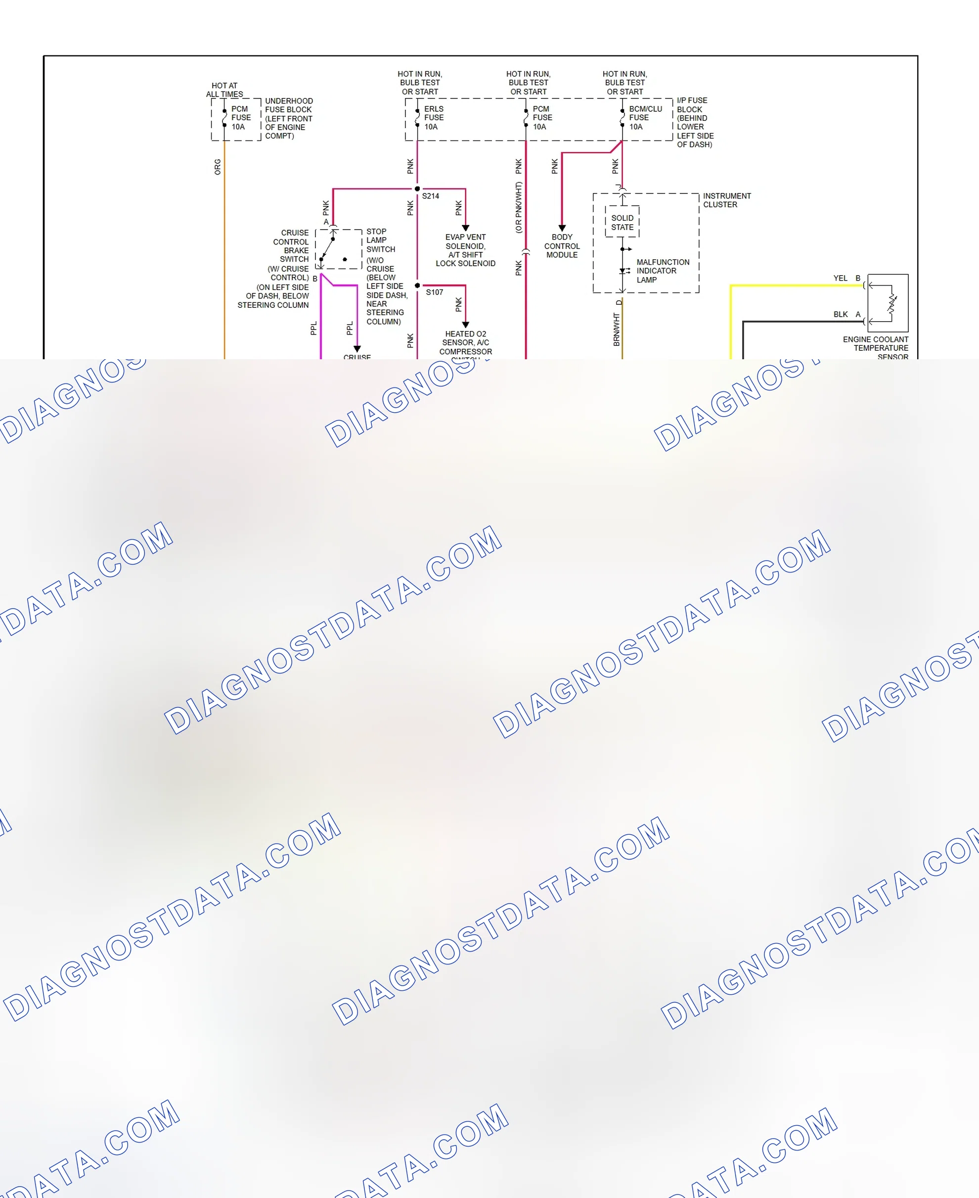 Scheme 162: Transaxle Electronic Control System Wiring Diagram (Cavalier & Sunfire - 2.2L)